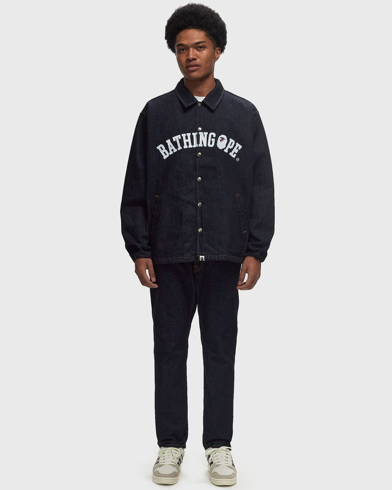 A BATHING APE® BATHING APE RELAXED FIT DENIM COACH JACKET outlook