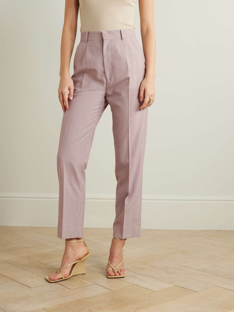 Pleated woven tapered pants 3