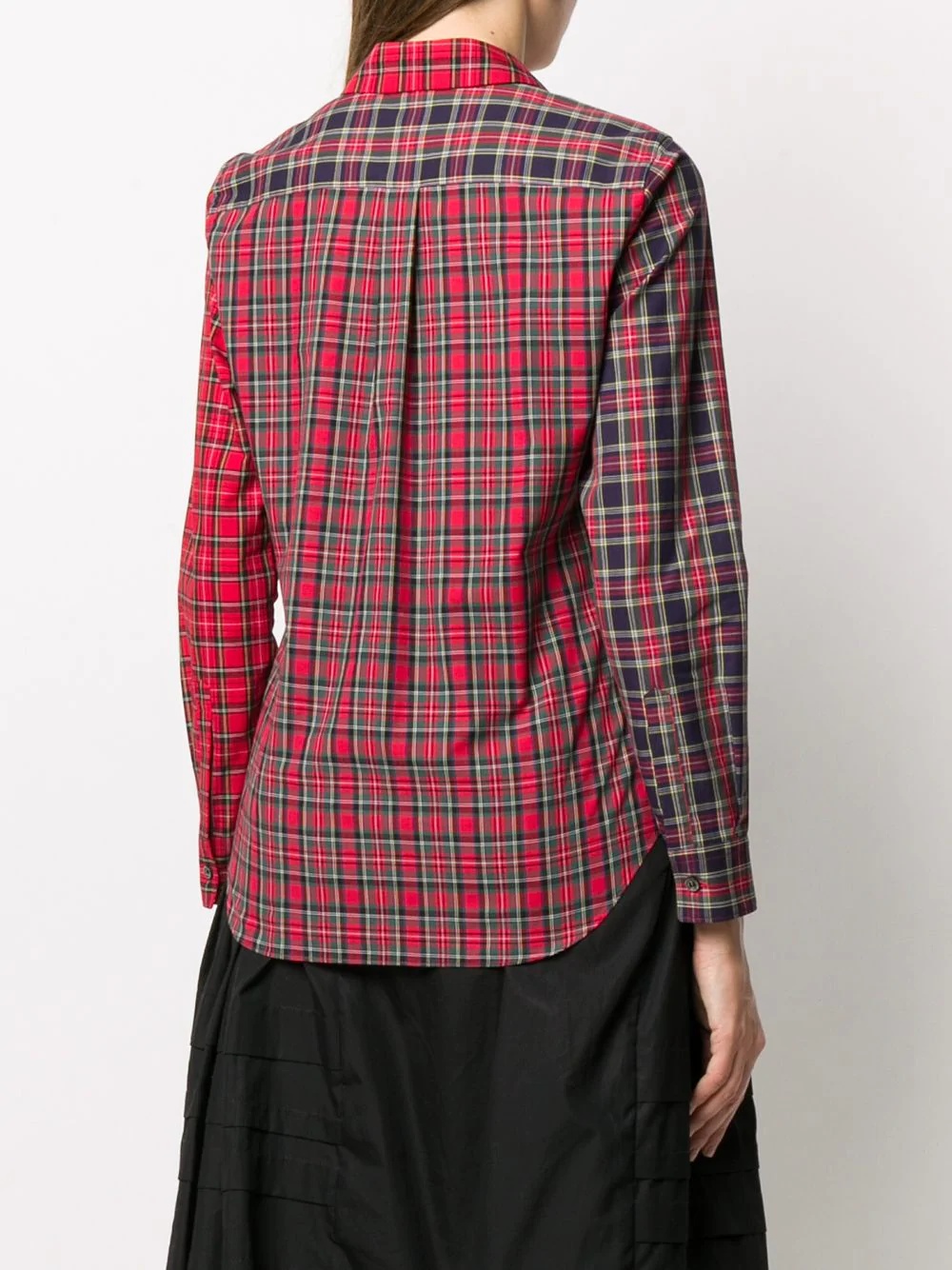 long-sleeved check pattern shirt - 4