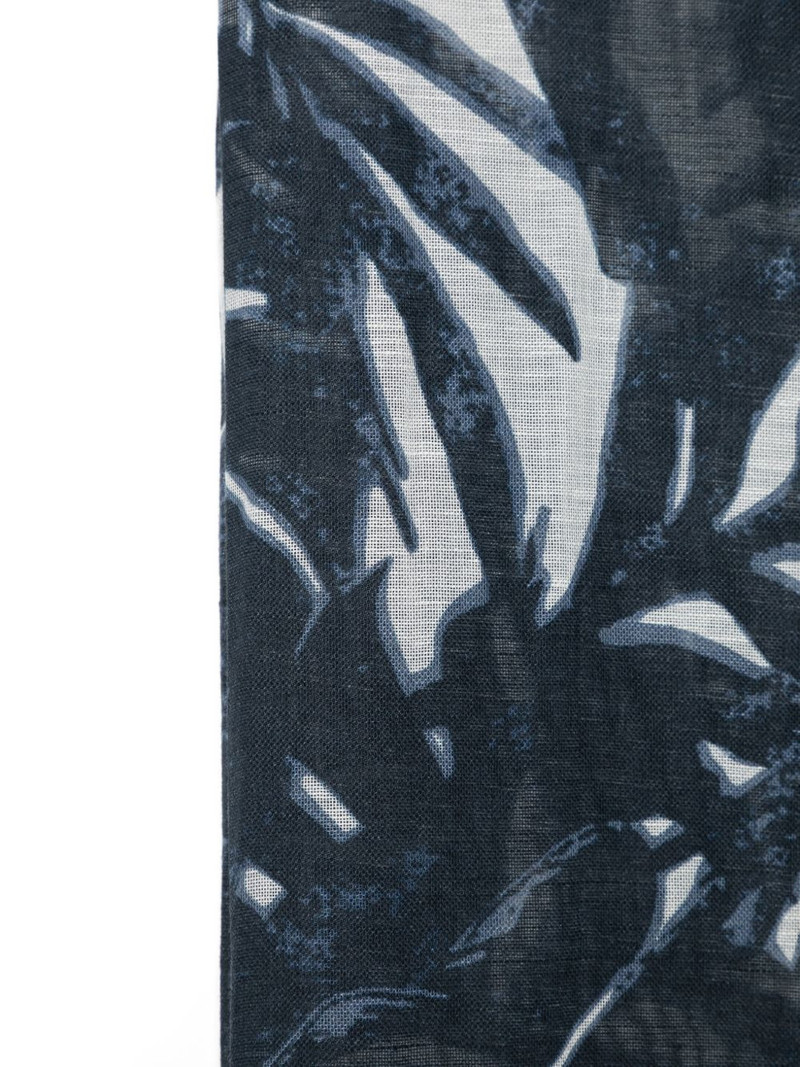 EMPORIO ARMANI leaf-print scarf outlook