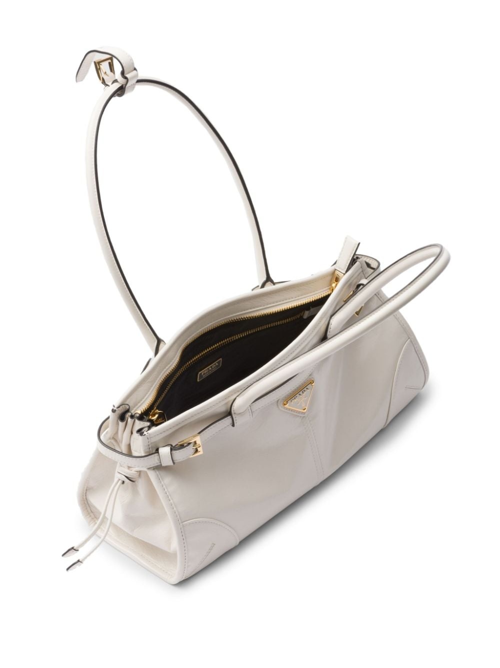 medium enamel triangle logo two-way bag - 5