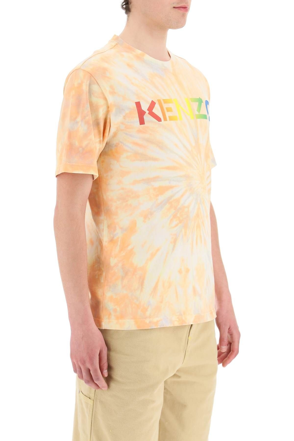 TIE-DYE T-SHIRT WITH RAINBOW LOGO - 3