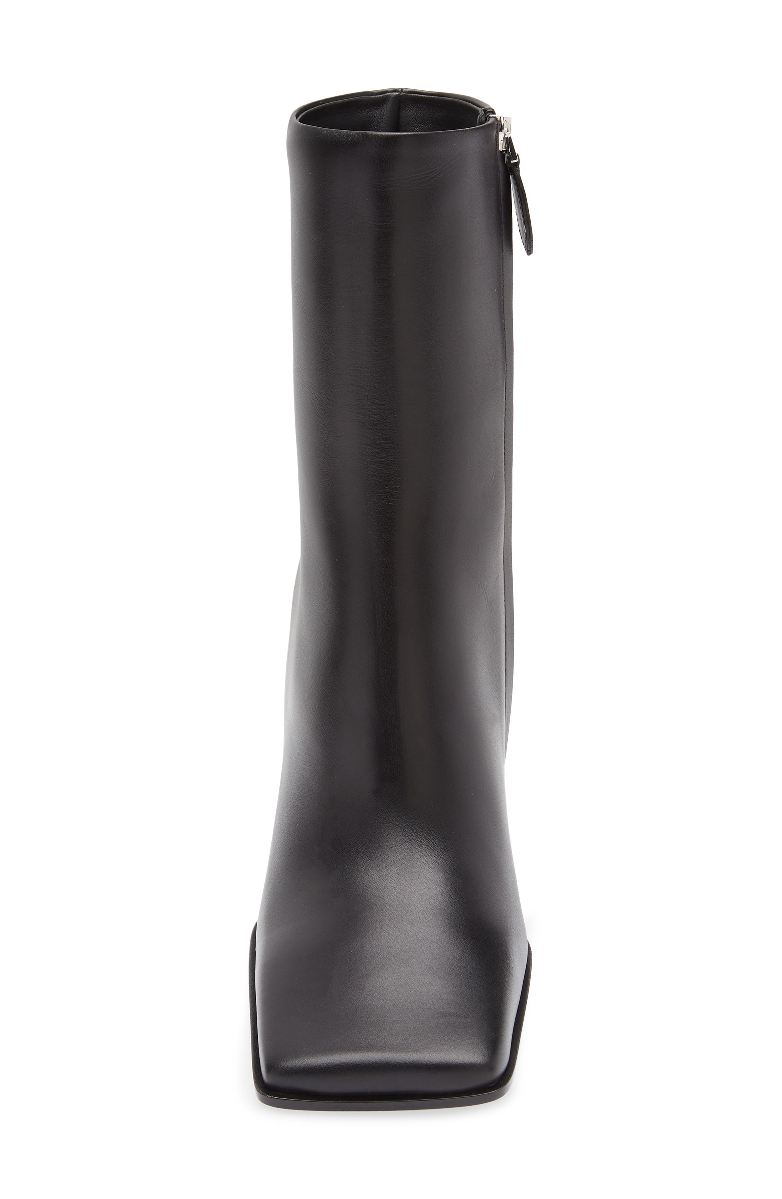Alaïa Square Toe Bootie in Noir at Nordstrom - 4