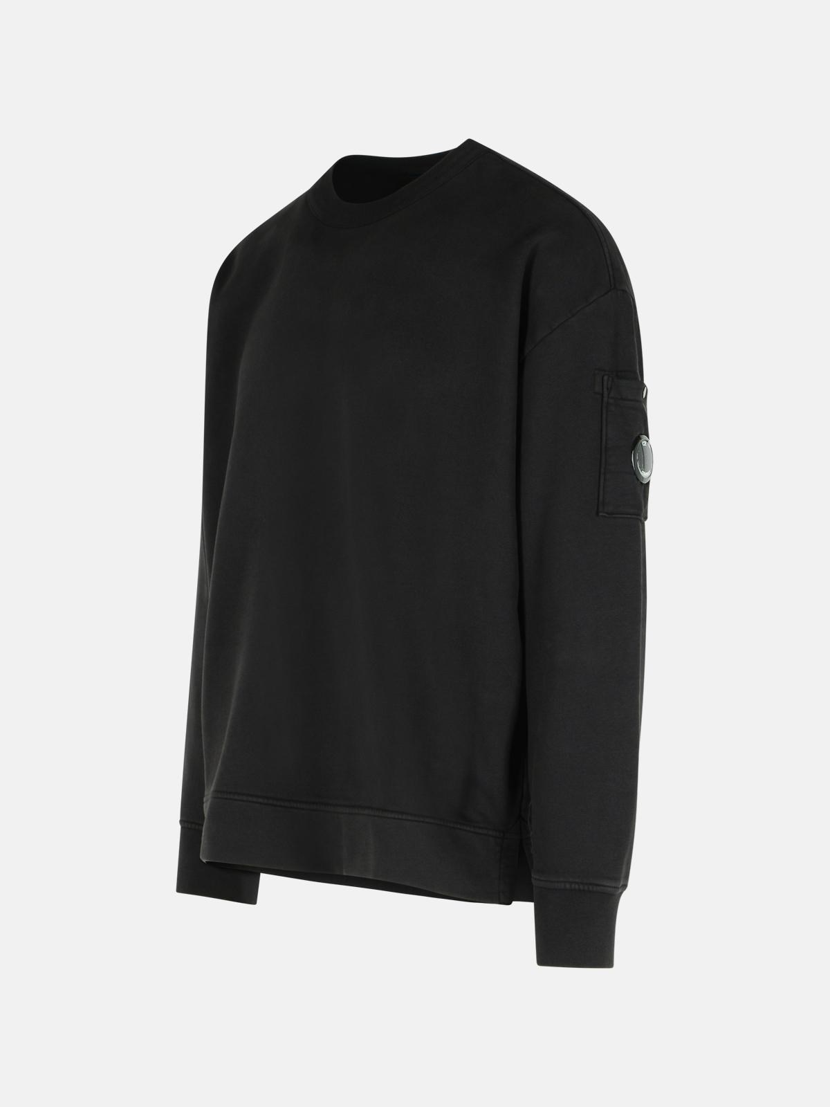 'EMERIZED' BLACK COTTON SWEATSHIRT - 2