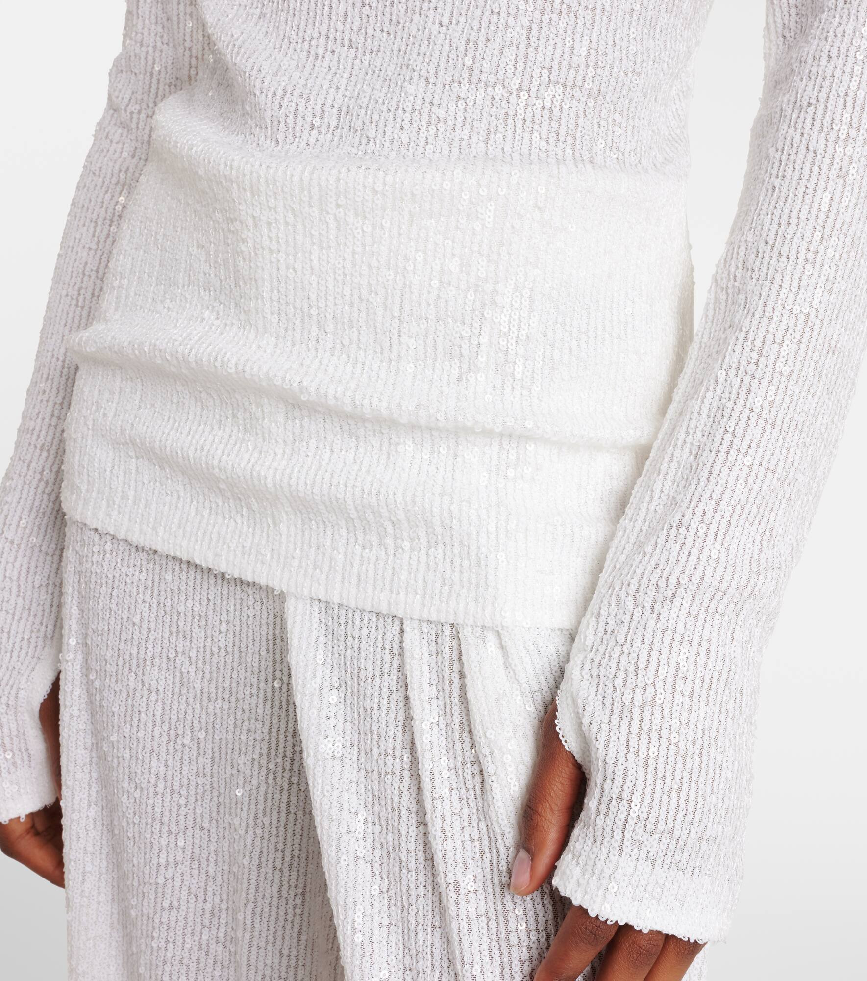 Sequined turtleneck sweater - 5