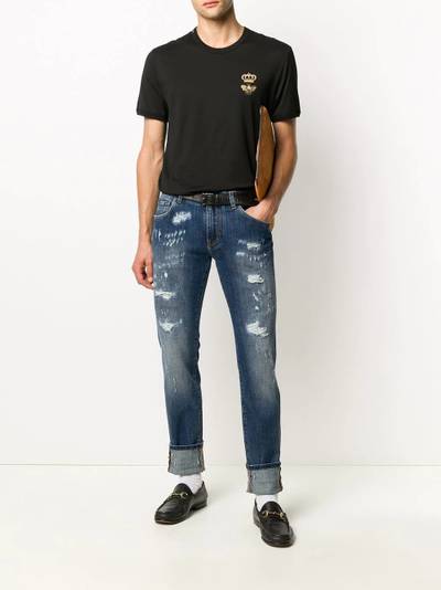 Dolce & Gabbana distressed slim-fit jeans outlook