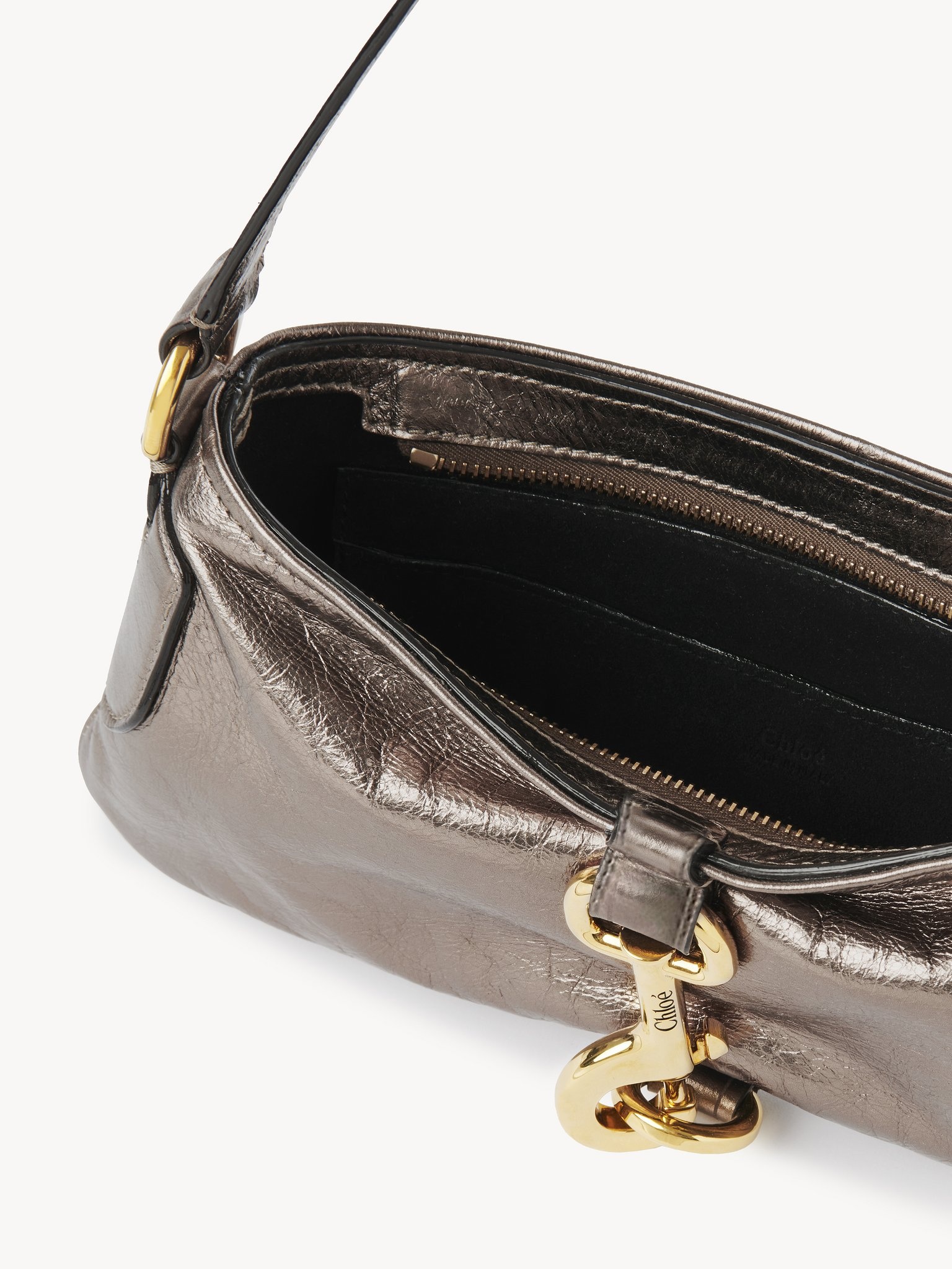KERALA 25 SHOULDER BAG IN METALLIZED LEATHER - 5