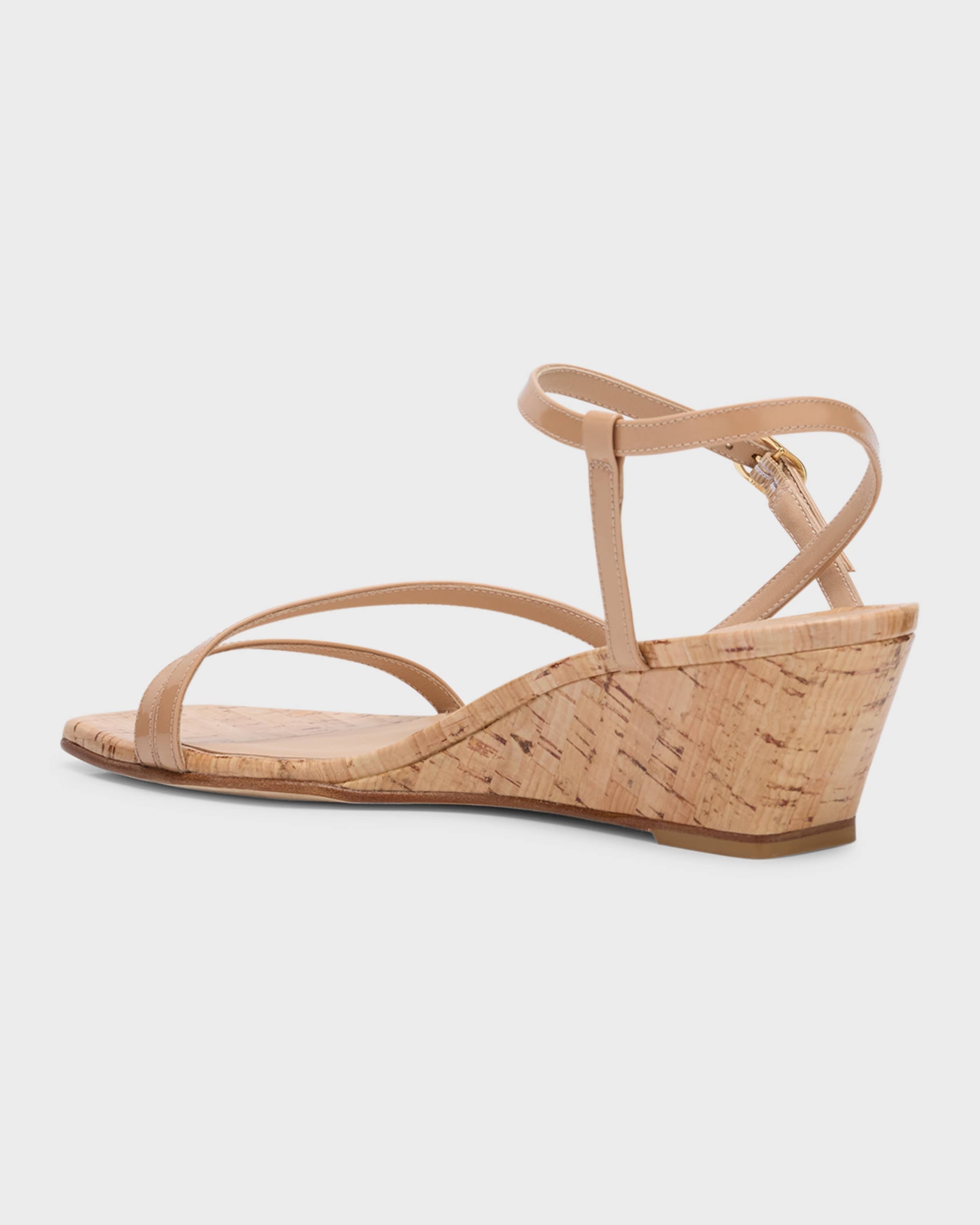 Oasis Patent Ankle-Strap Wedge Sandals - 3