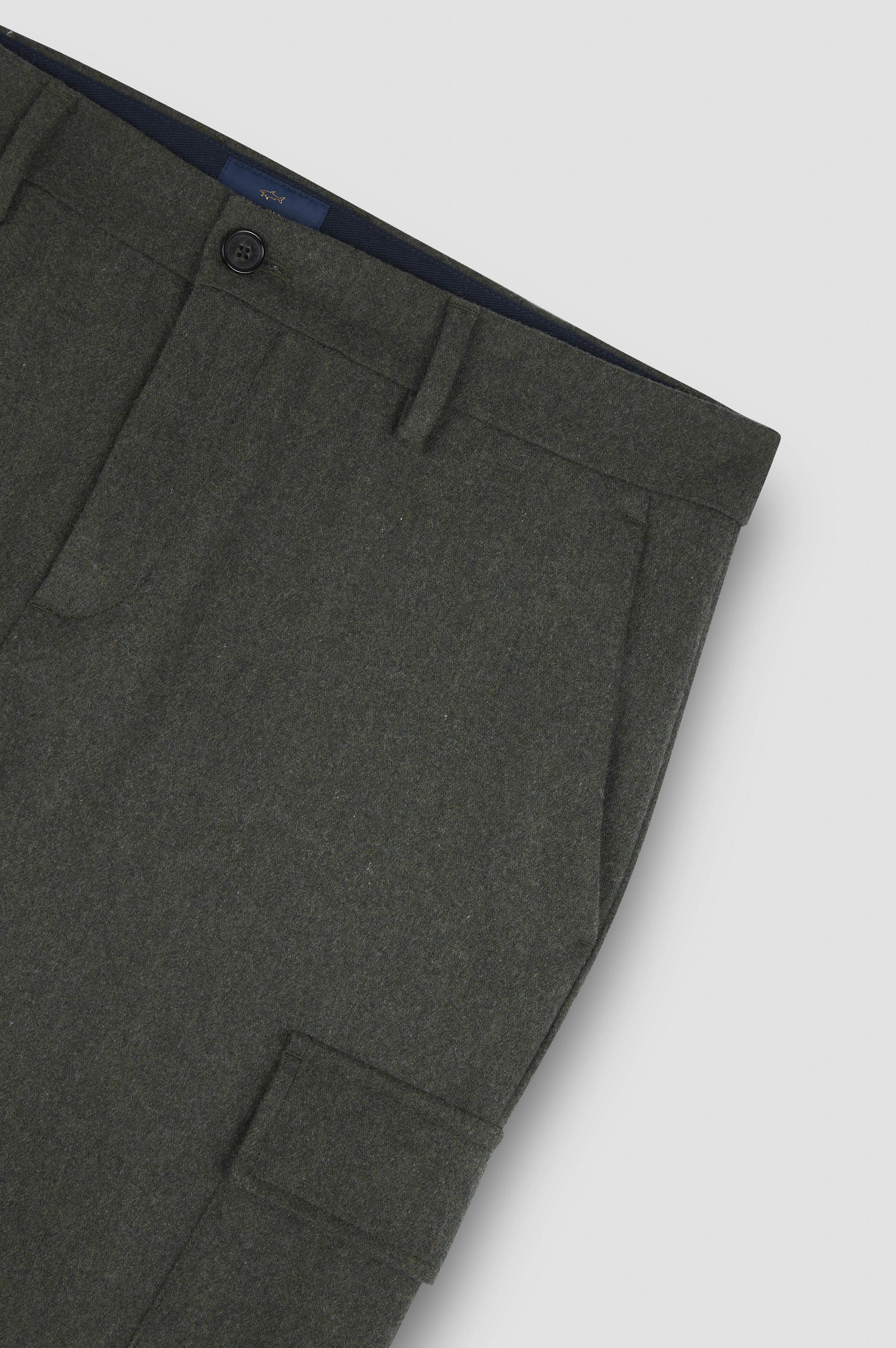 BLENDED WOOL CARGO TROUSERS - 5
