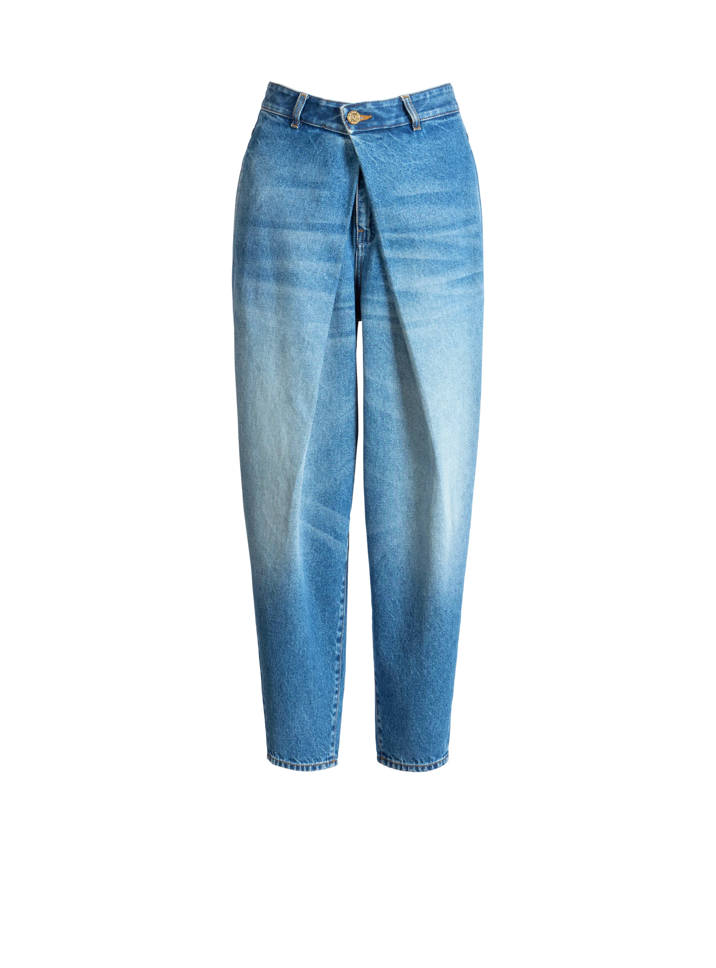 Denim barrel-leg jeans - 1
