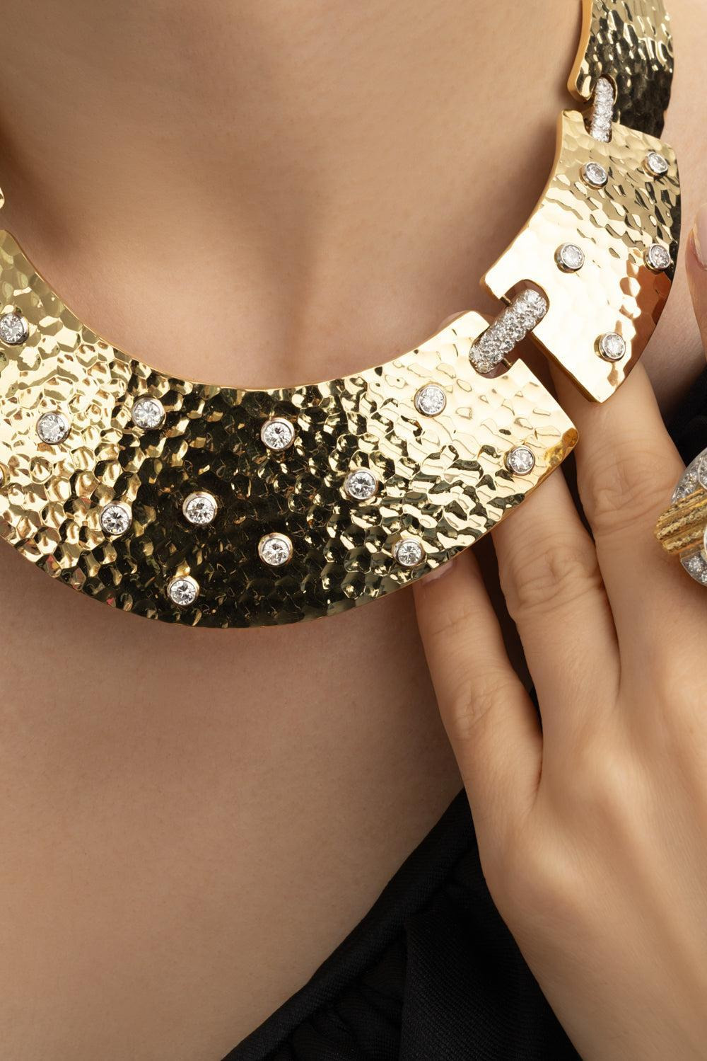 Hammered Starlight Diamond Necklace - 3