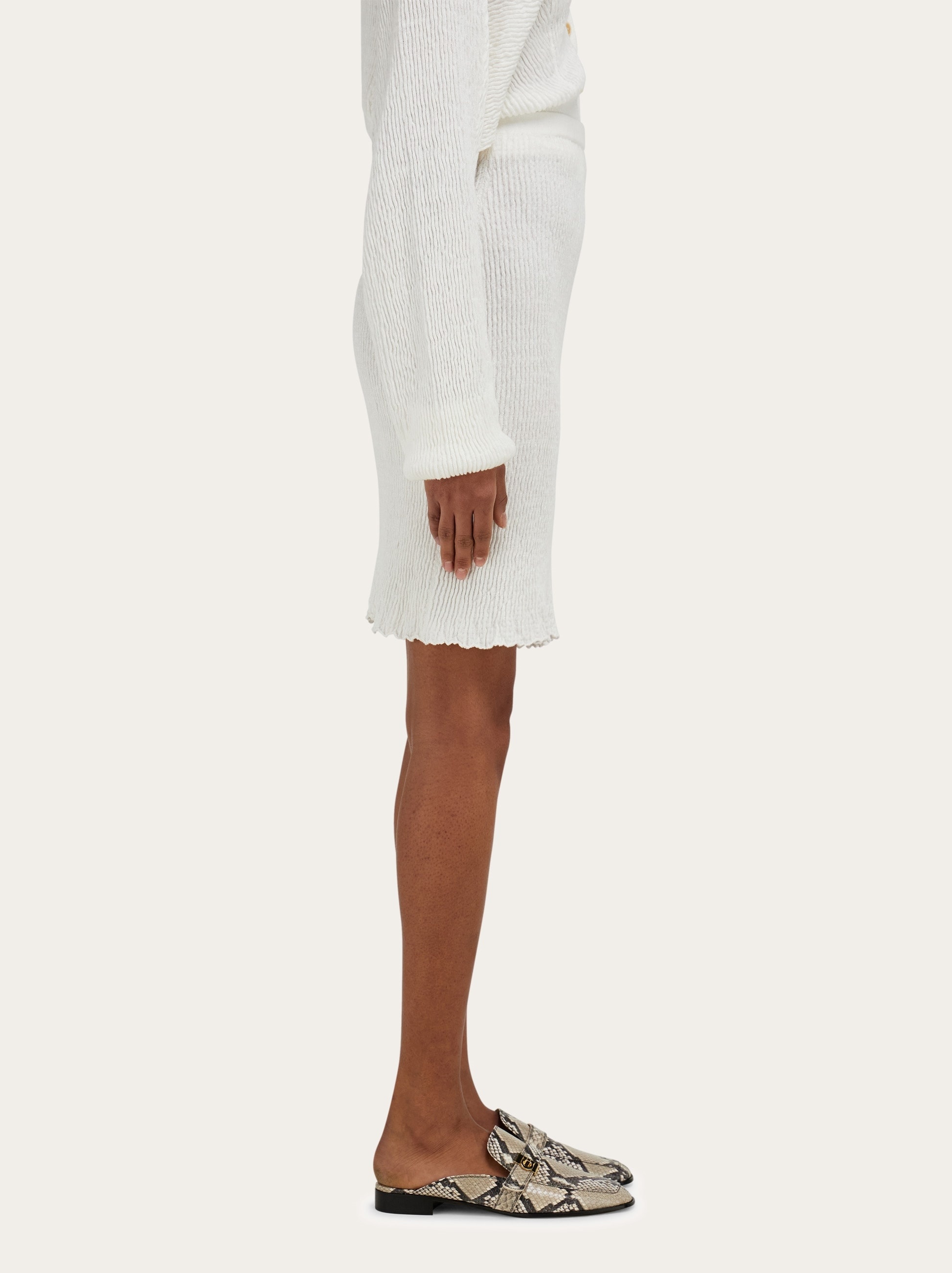 Jersey linen skirt - 3