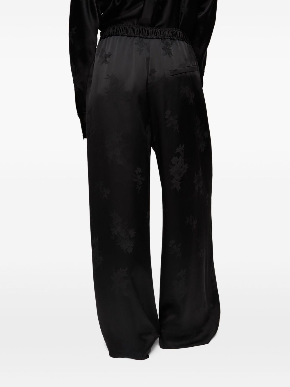 floral-jacquard trousers - 4