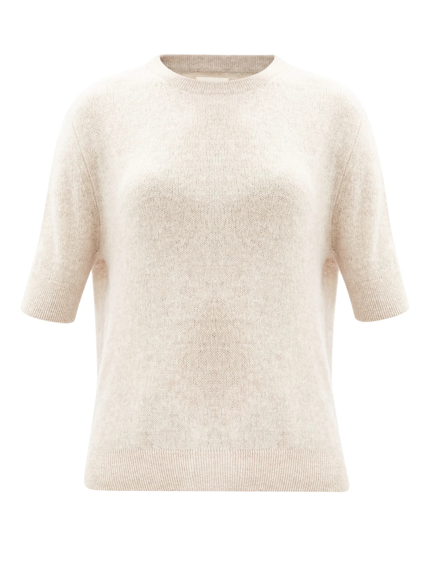 Dianna short-sleeved cashmere-blend sweater - 1