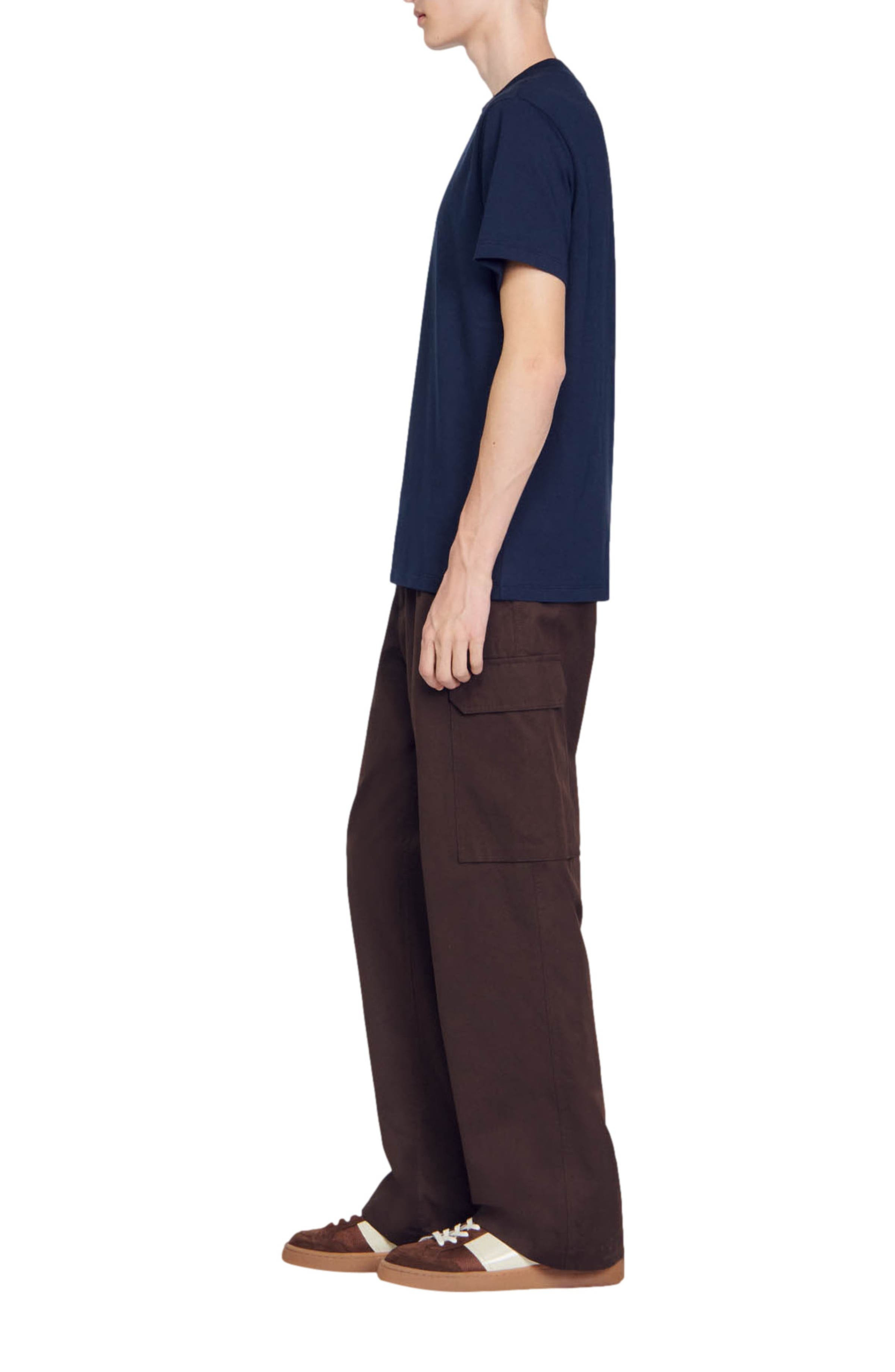 SANDRO Short-sleeved T-shirt in Navy Blue at Nordstrom - 3