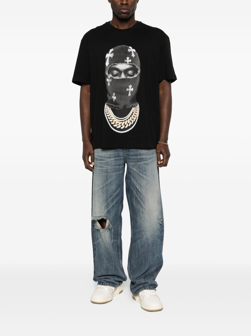 ih nom uh nit Mask Crosses-print T-shirt outlook