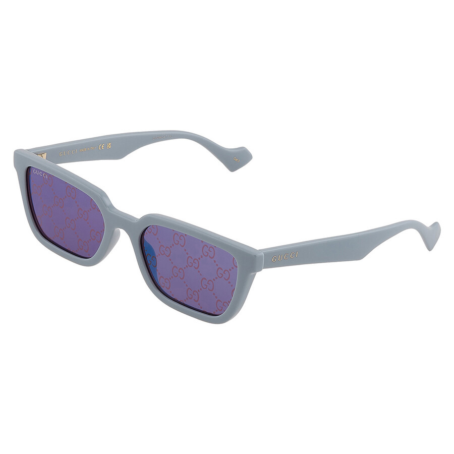 Gucci Blue Logo Rectangular Men's Sunglasses GG1539S 003 55 - 4