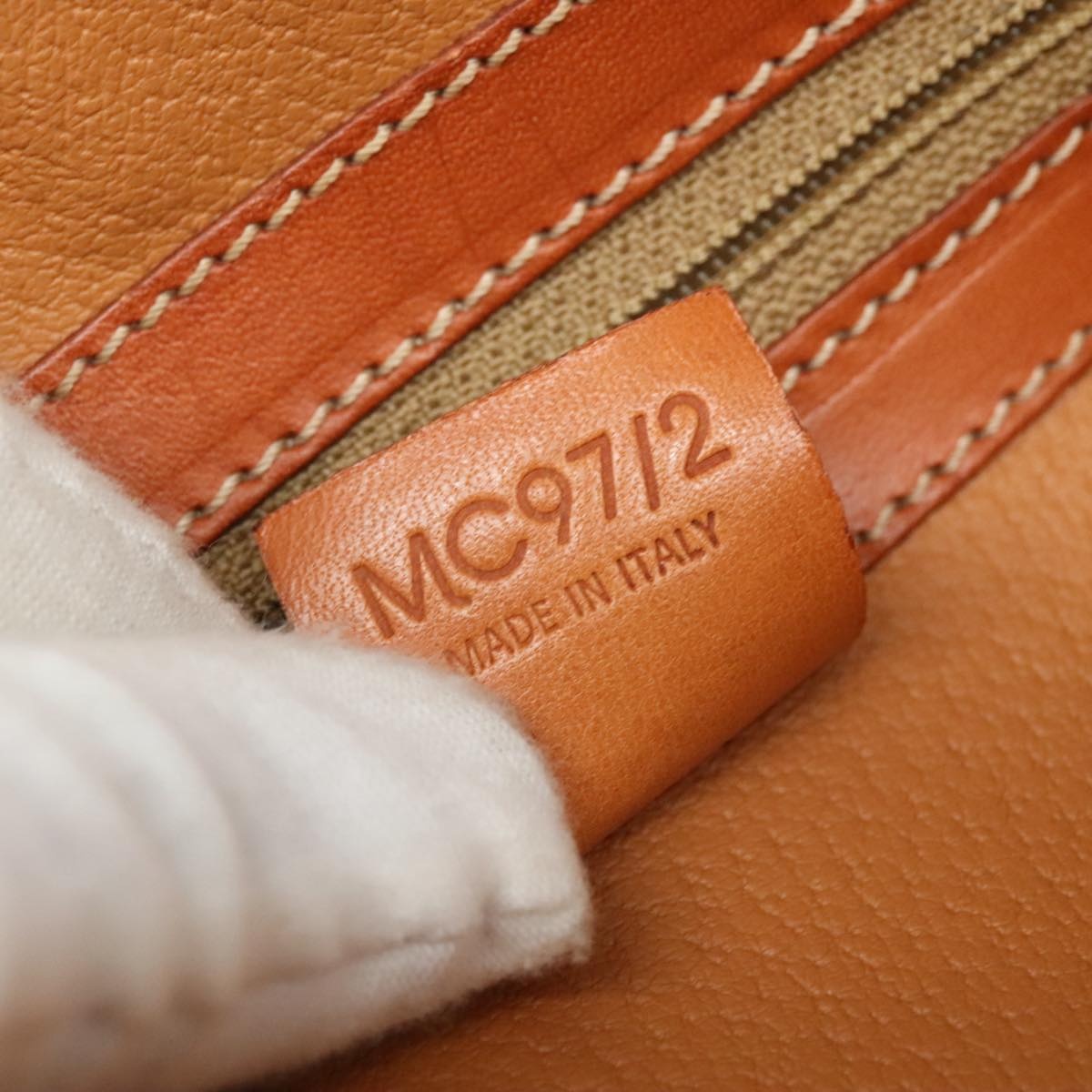 CELINE Macadam Canvas Hand Bag Pvc Leather Brown Gold - 12