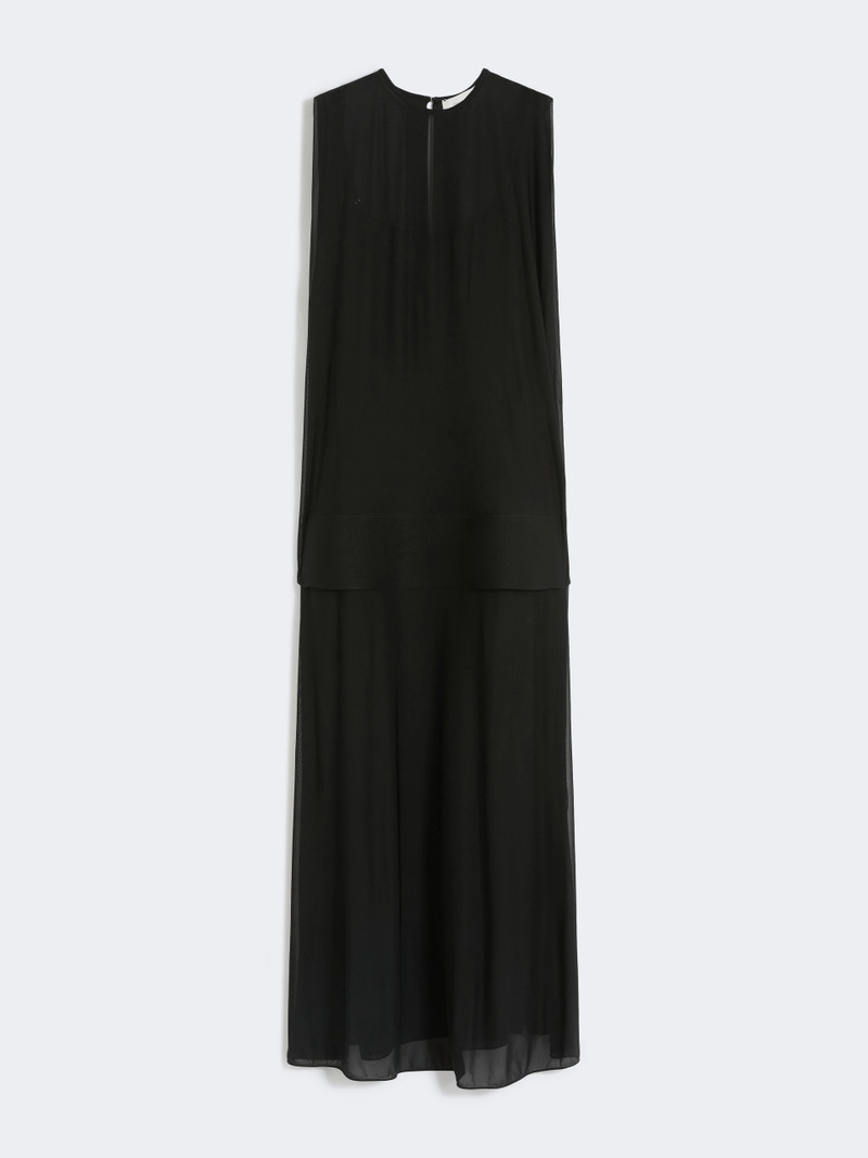 COLLE Long, viscose jersey dress - BLACK 1