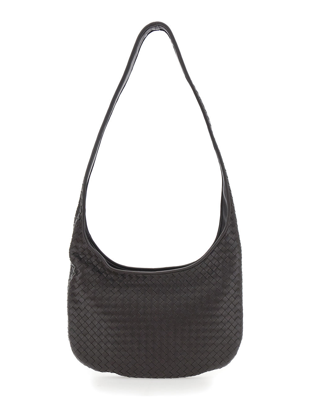 Bottega Veneta Men Brown Crossbody Bag With Top Zip Closure And Intrecciato Motif In Leather Man - 4
