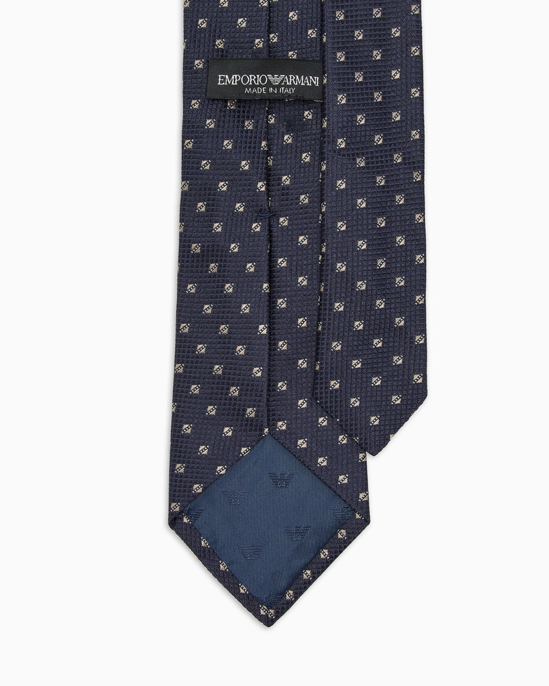 EMPORIO ARMANI PURE SILK TIE WITH JACQUARD MICRO-PATTERN outlook