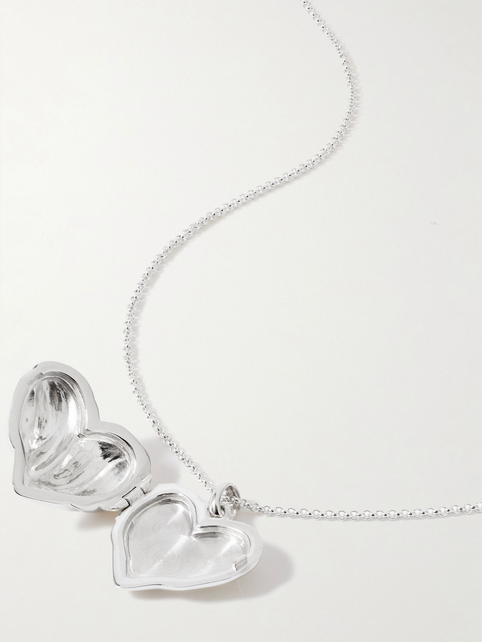 Recycled silver necklace Silver - 4