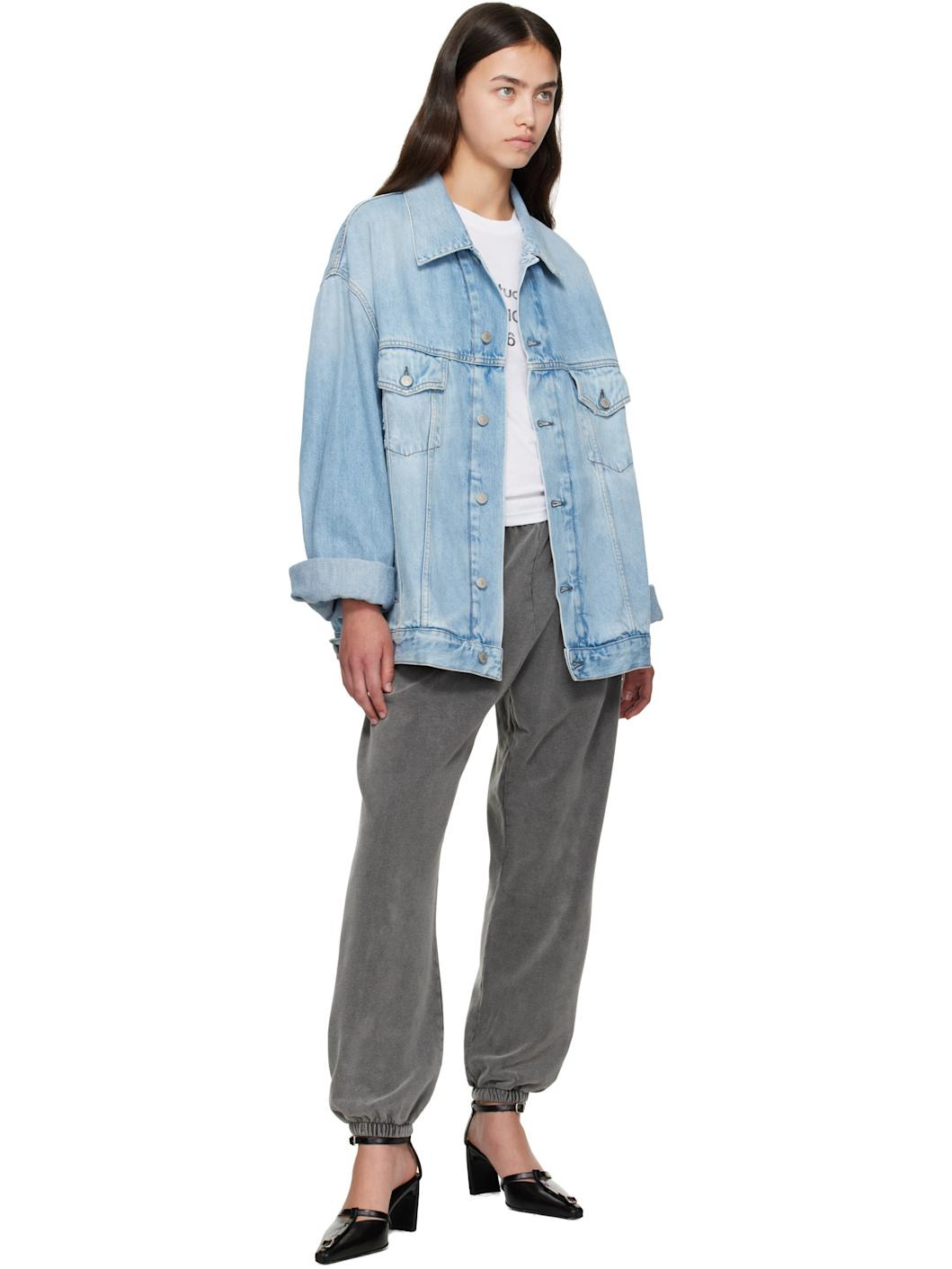 Blue Oversized Denim Jacket - 5