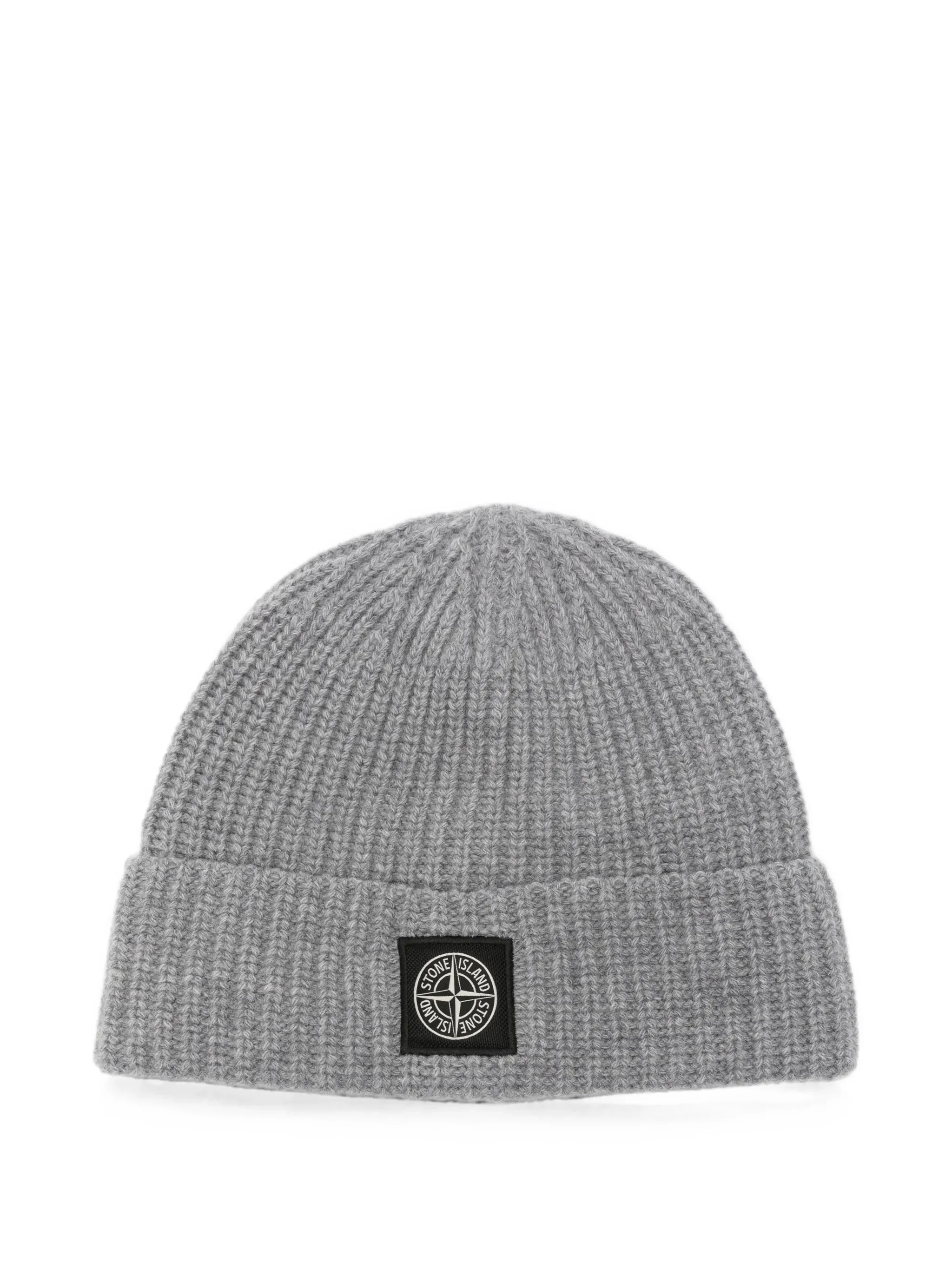 Stone Island Logo-patch Ribbed-knit Beanie Hat - 1