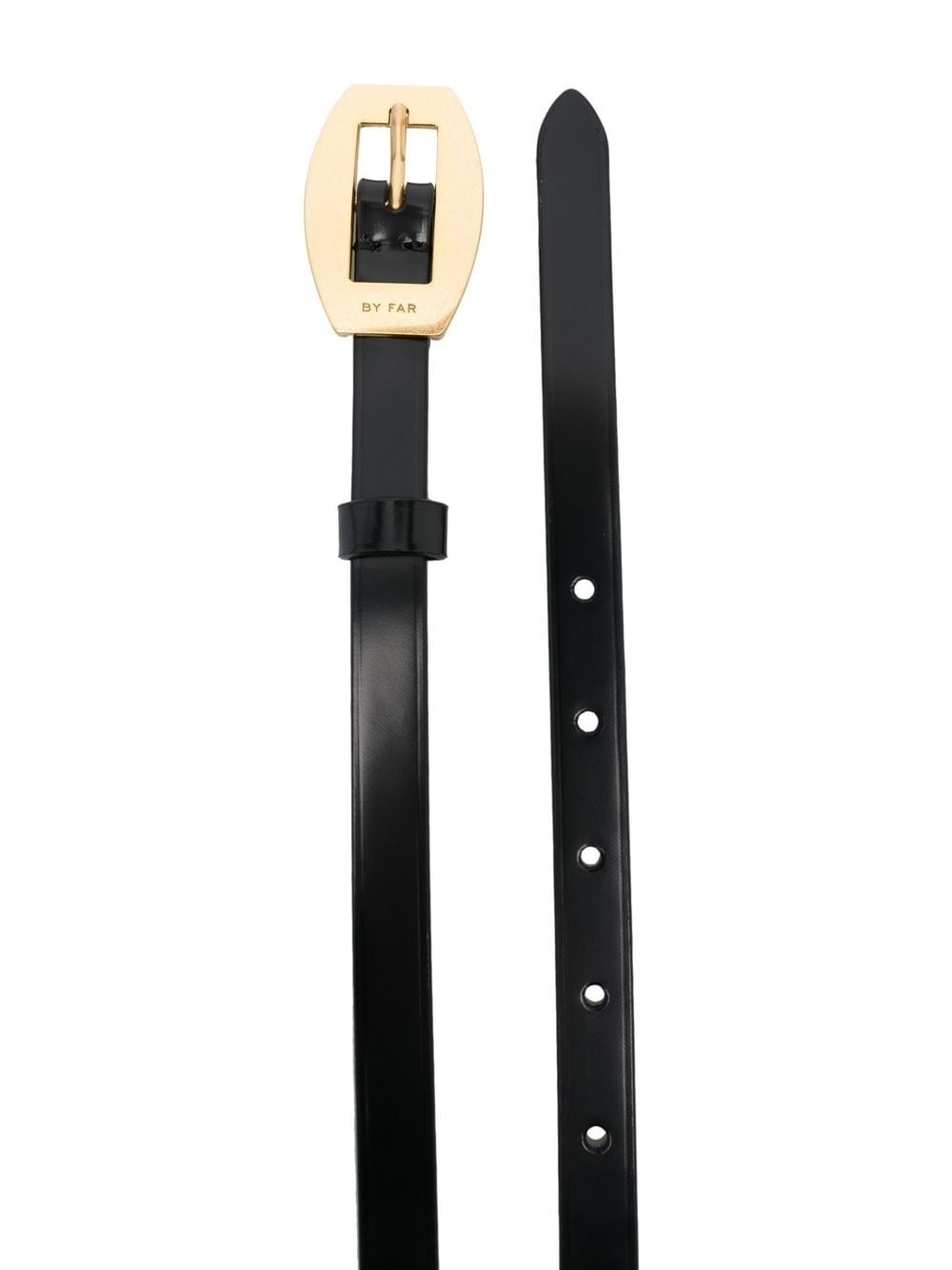 Block semi-patent leather belt - 2