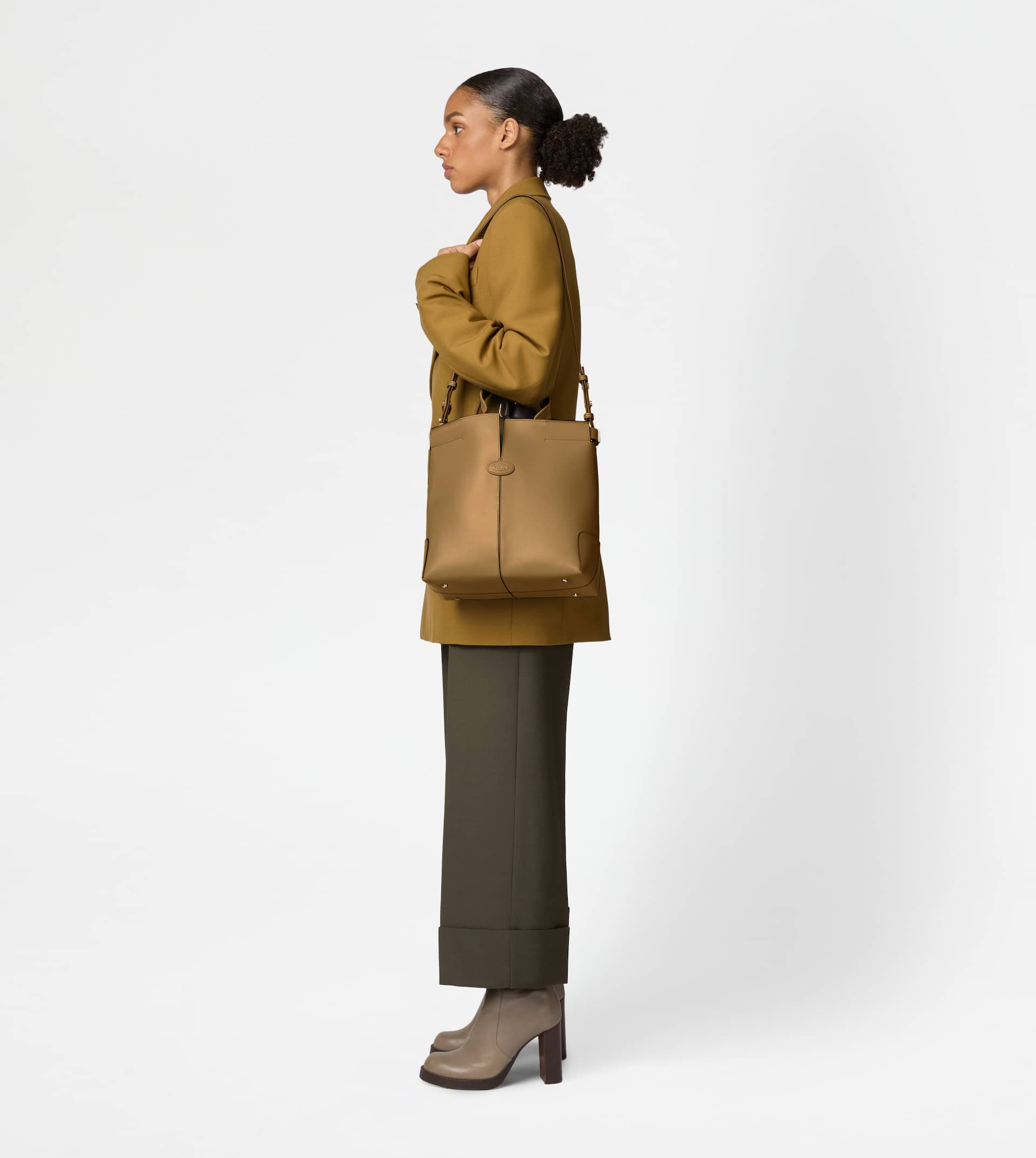 TOD'S DI BAG FOLIO IN LEATHER SMALL - BROWN - 8