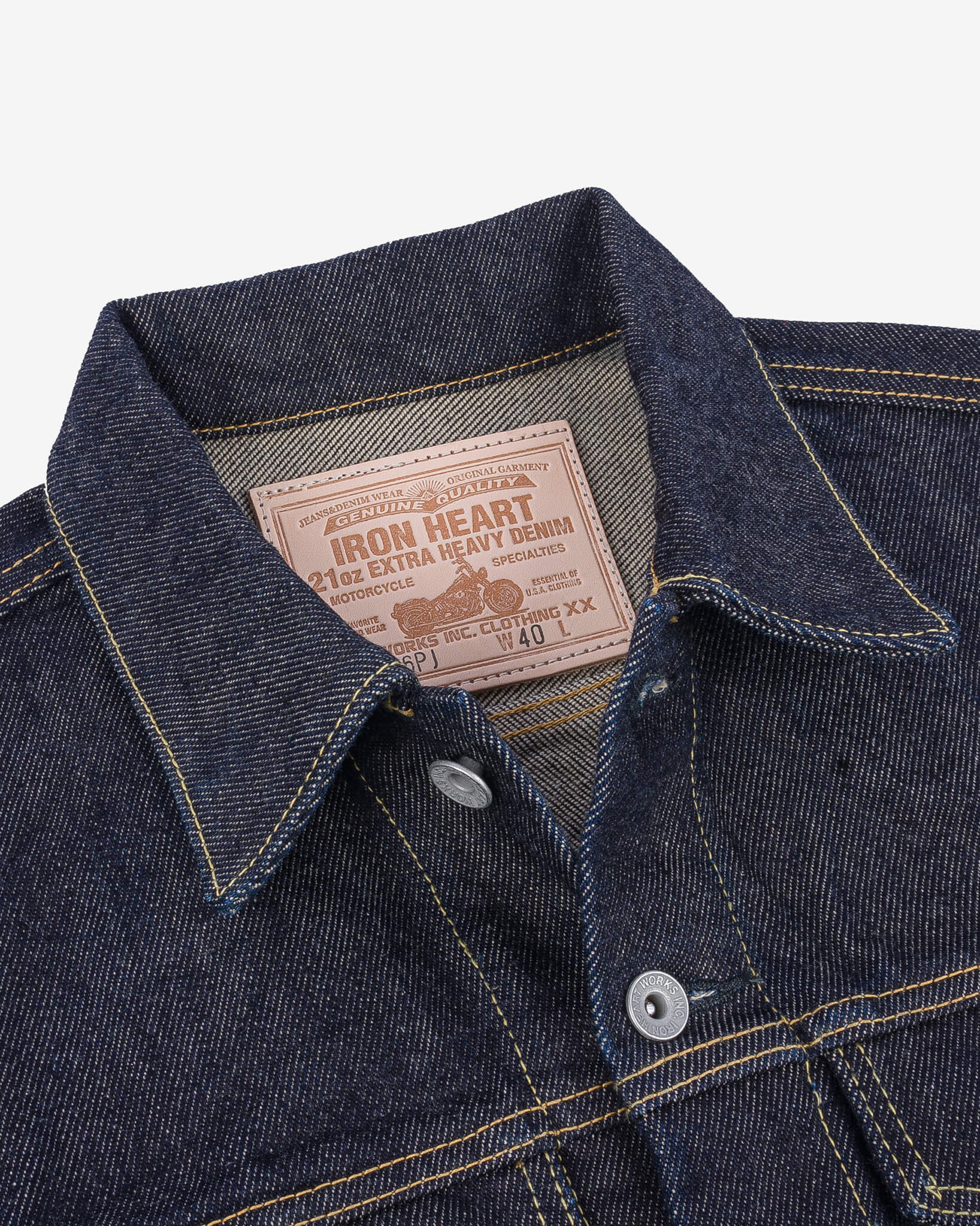 IH-526PJ 21oz Selvedge Denim Modified Type III Jacket - Indigo - 9