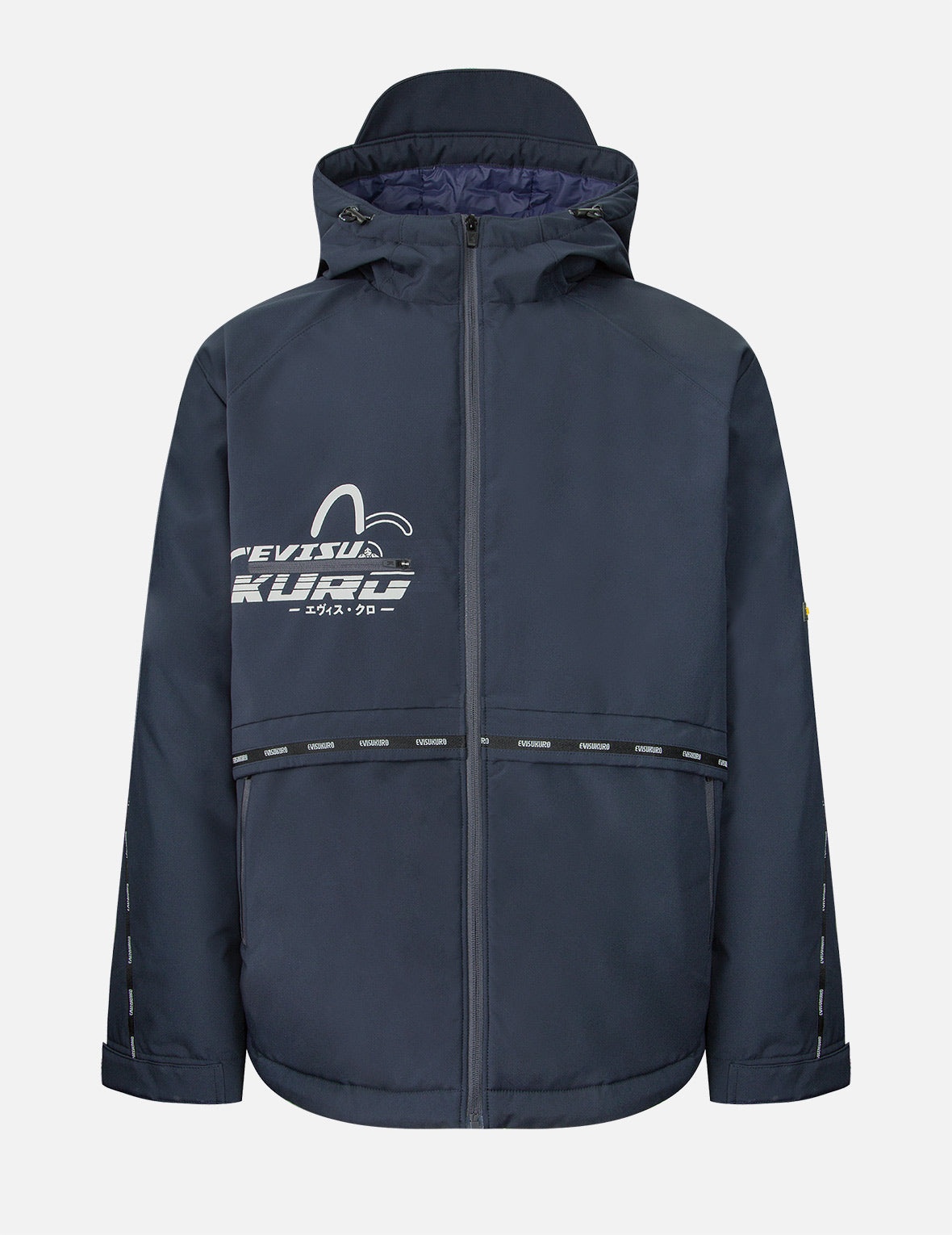 Moving Seagull PVC Patch Hooded Down Jacket - 1