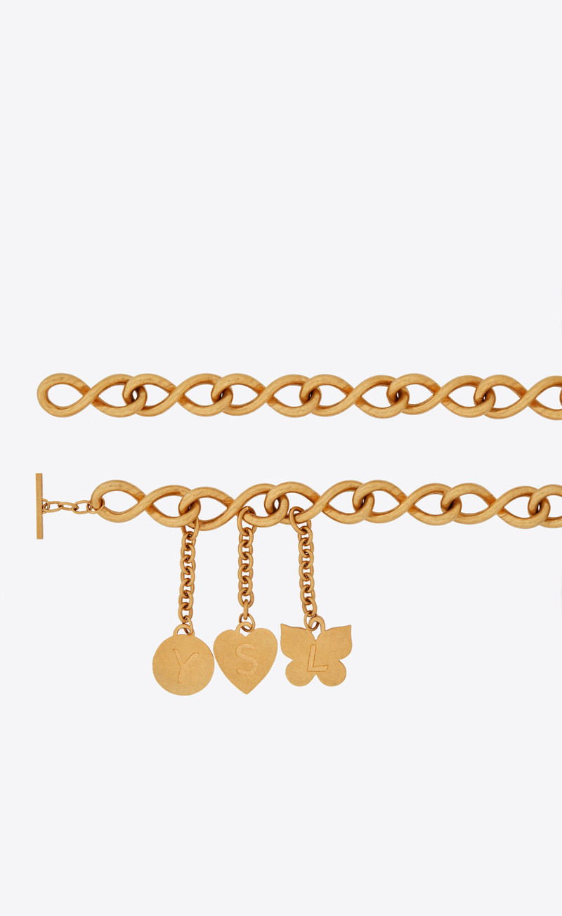 infinity chain charm belt in metal 3