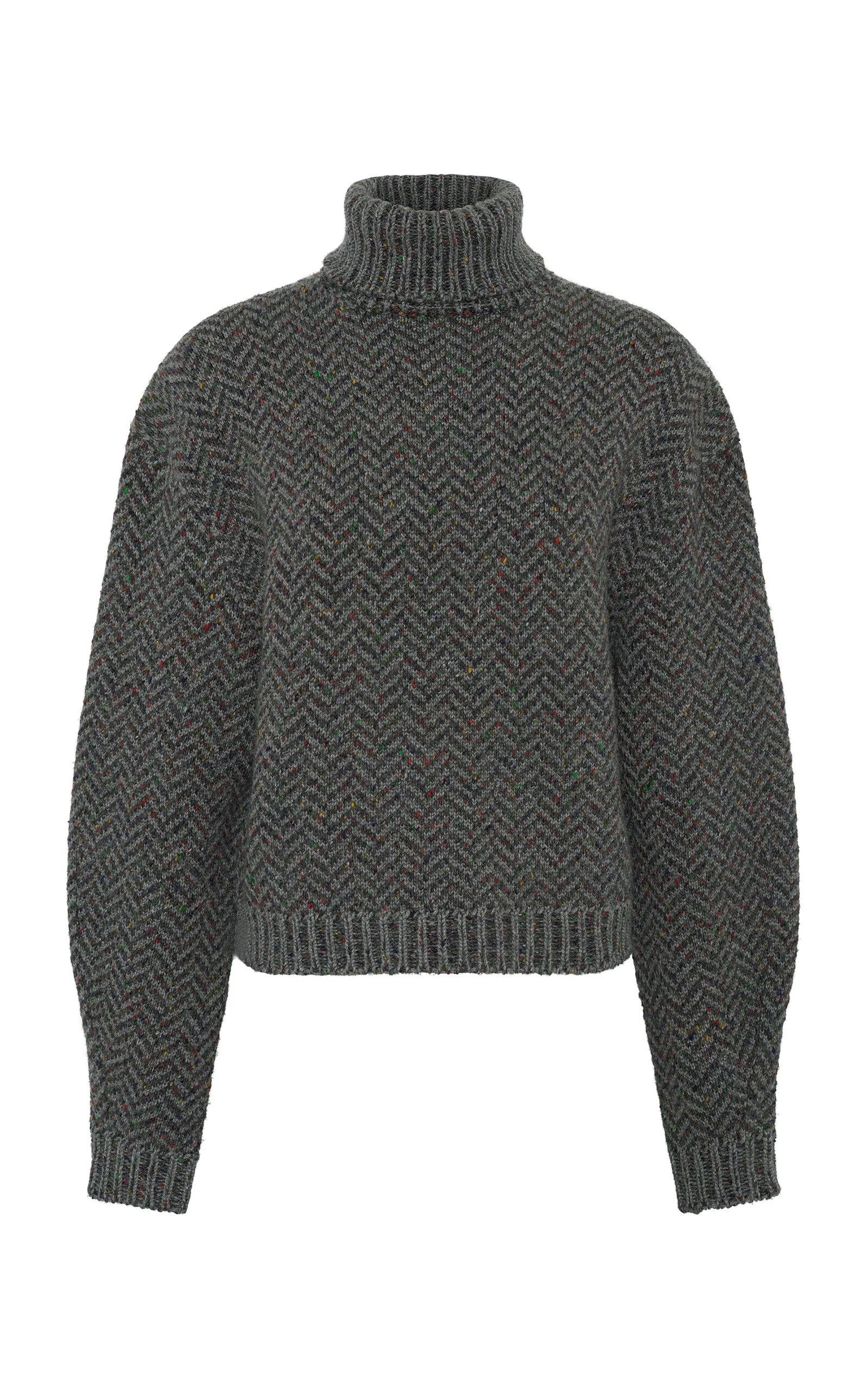 Courtney Turtleneck Cashmere Sweater grey - 1