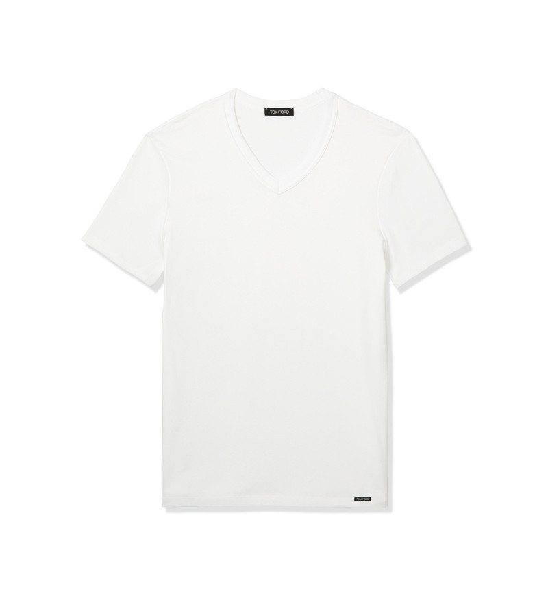COTTON V-NECK T-SHIRT 1