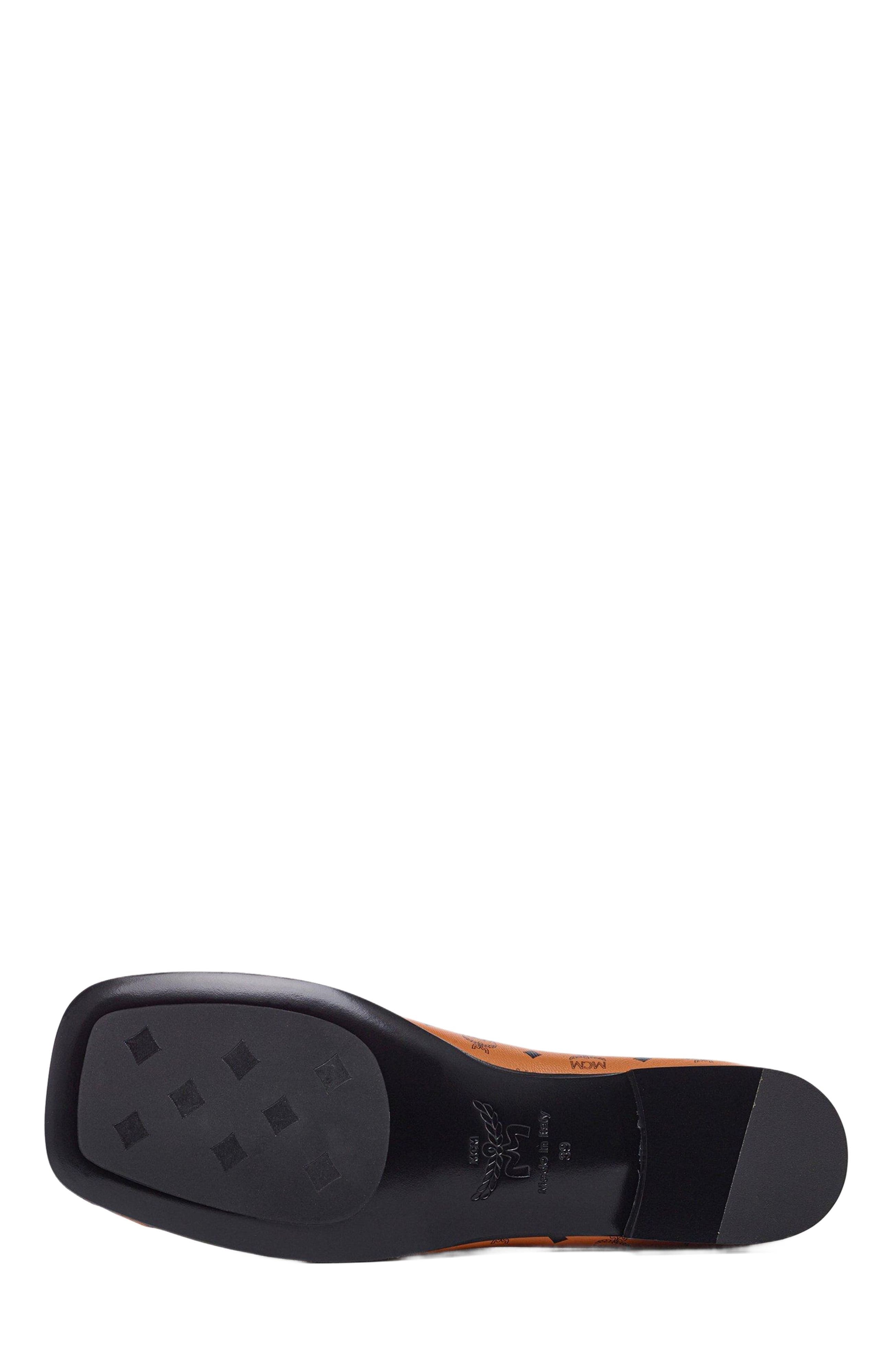 MCM Monogram Moccasin in Lamb Leather in Cognac at Nordstrom - 4