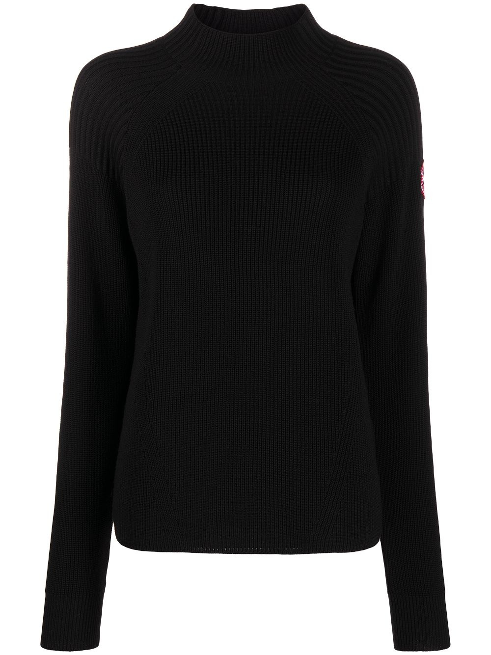 logo patch merino jumper - 1