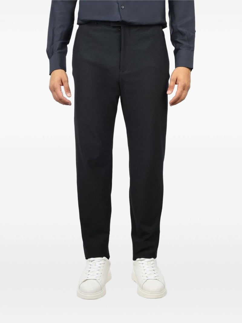 EMPORIO ARMANI micro-textured elastic trousers outlook