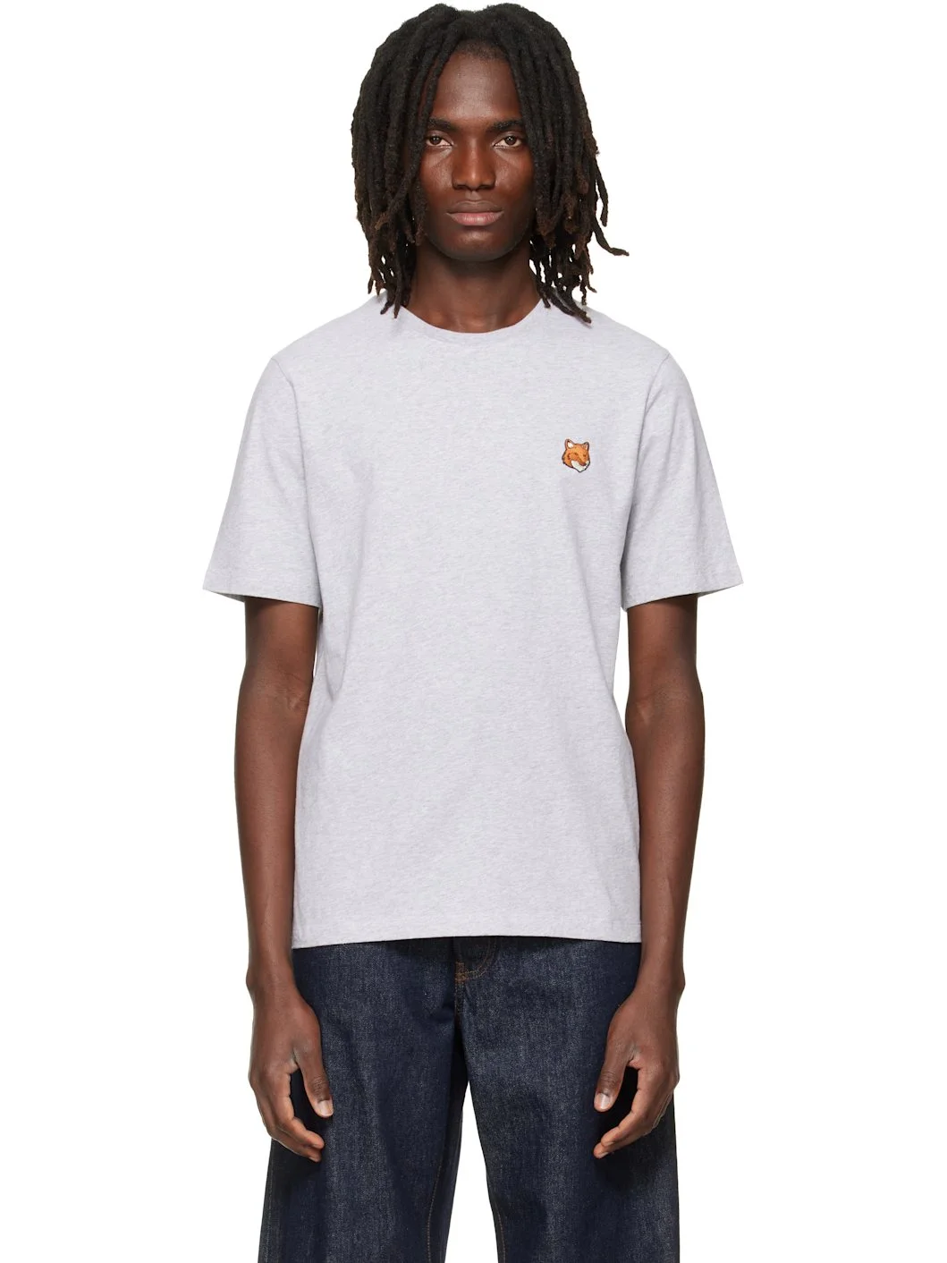 Gray Fox Head Regular T-shirt - 1