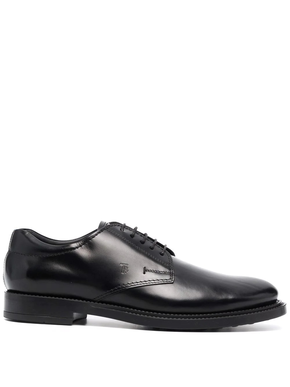 polished leather lace-up shoes - 1