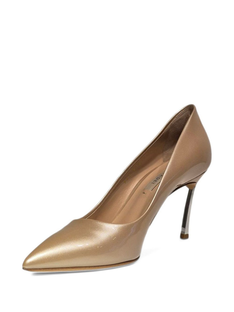 pointed-toe sculptural heel pumps 5