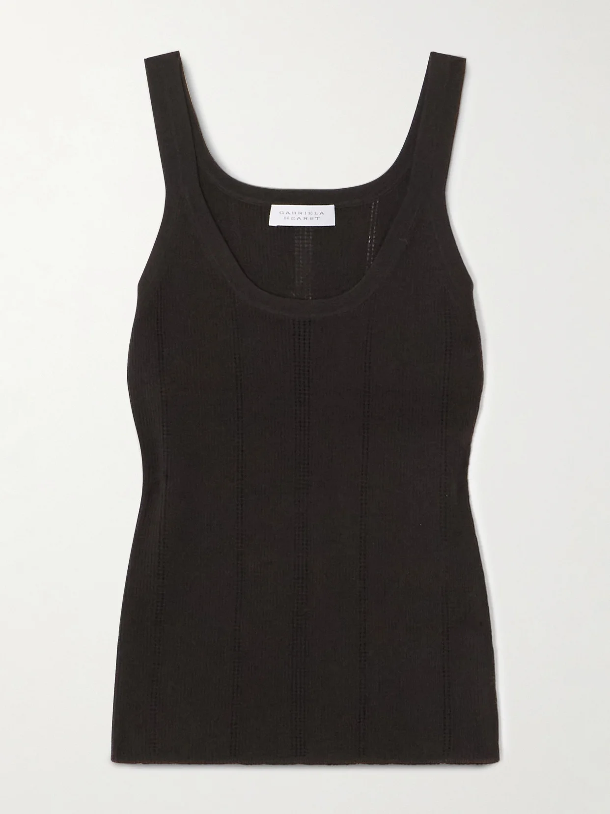 Lucy Pointelle-knit Wool Tank Top - 1