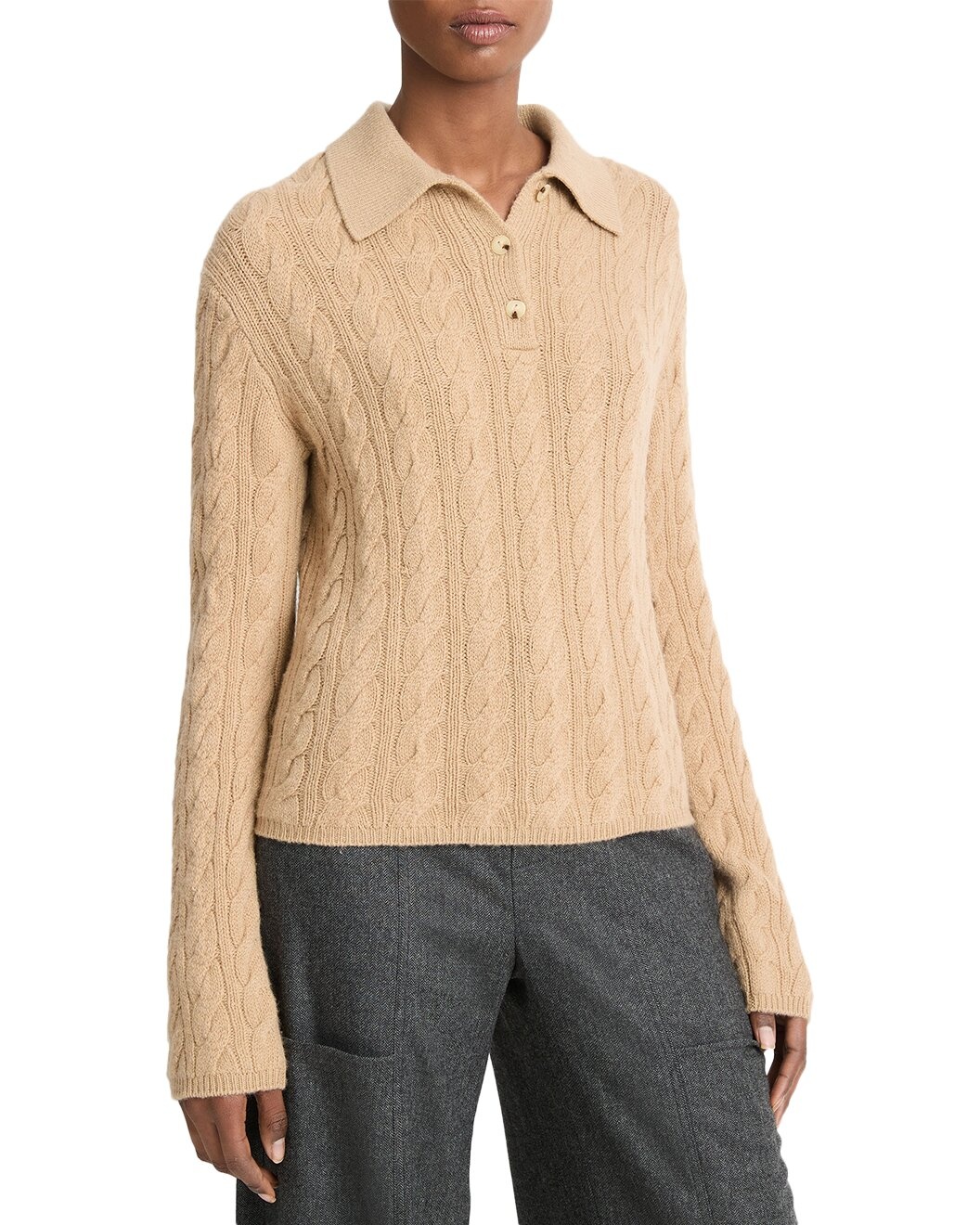 Vince Cable Knit Wool & Cashmere-Blend Polo Shirt - 1