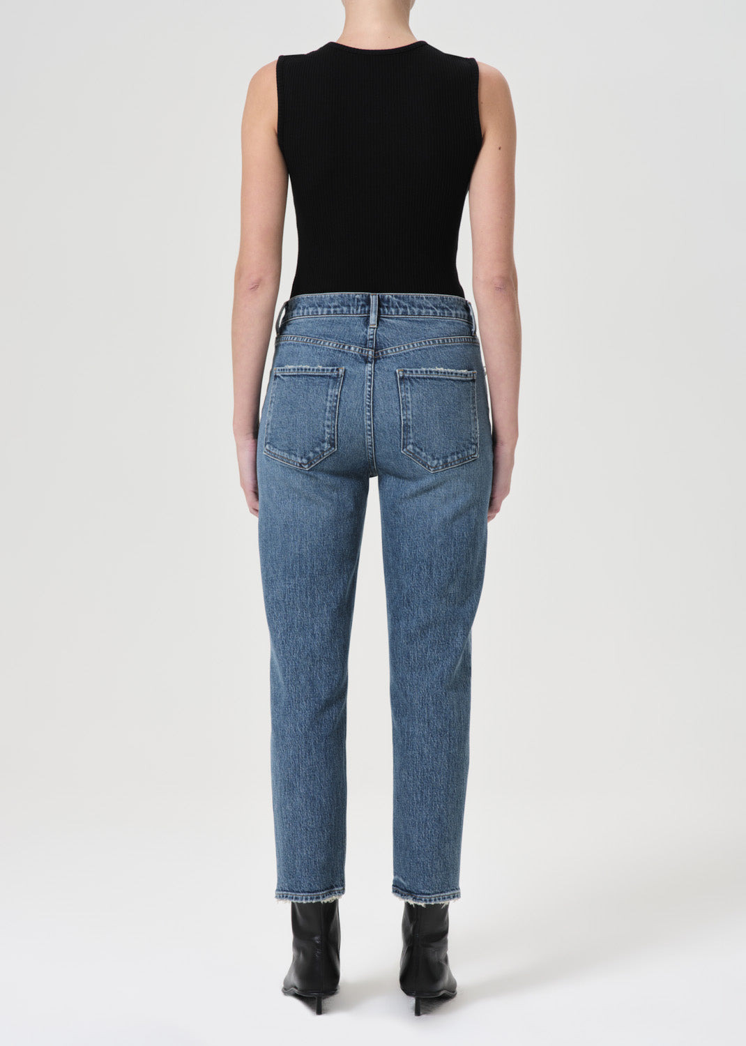 RILEY HIGH RISE STRAIGHT CROP (STRETCH) IN MOOR - 2