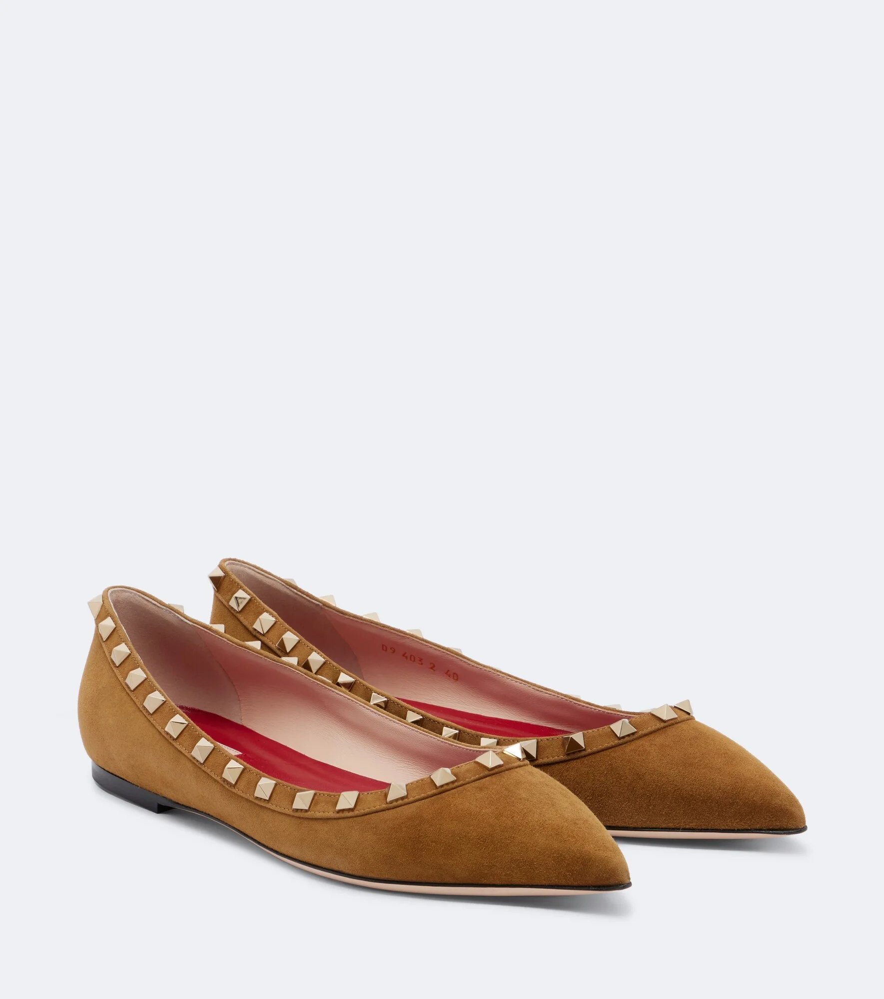 Rockstud suede ballet flats - 1