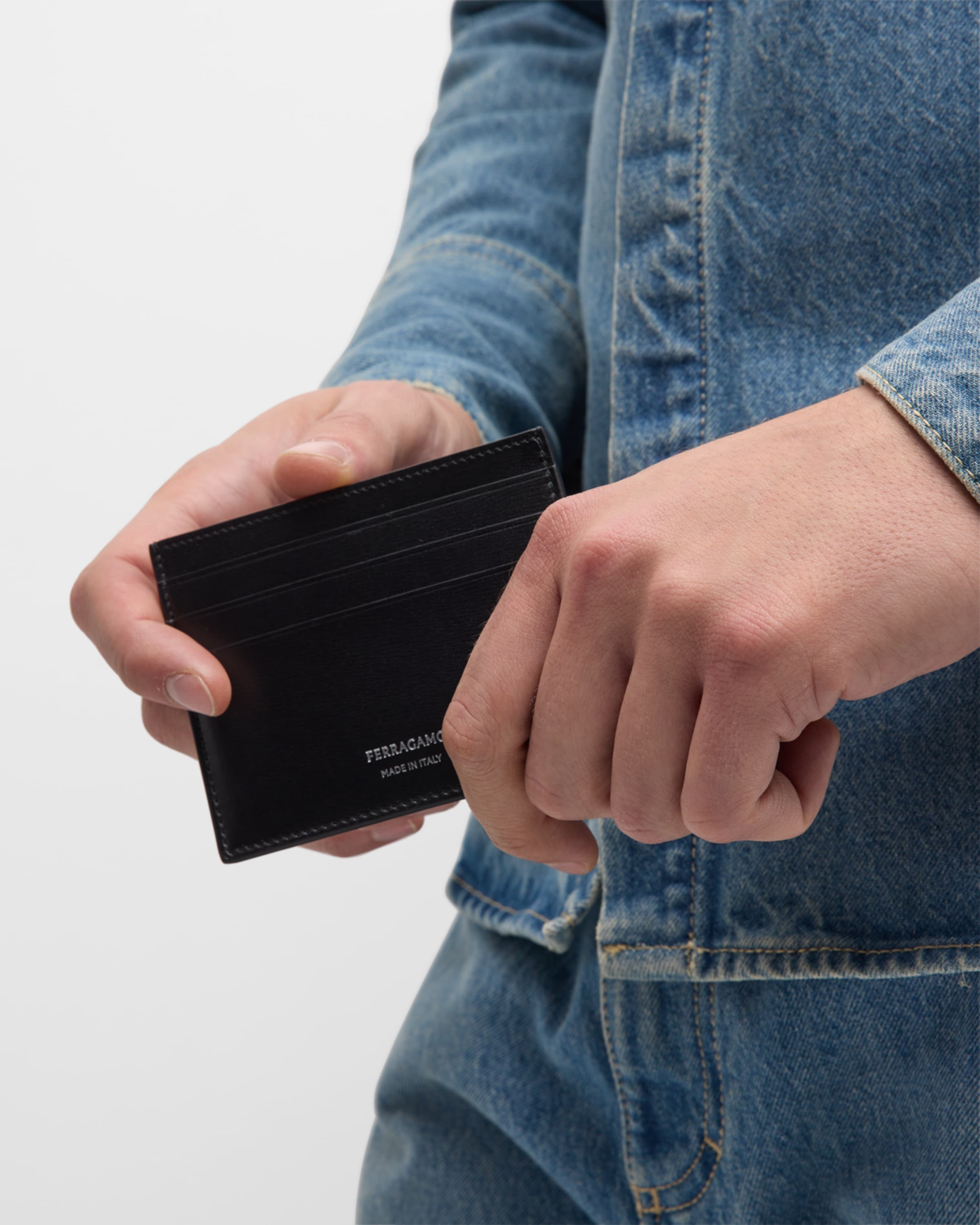 Men's Slim Leather Card Holder - 2