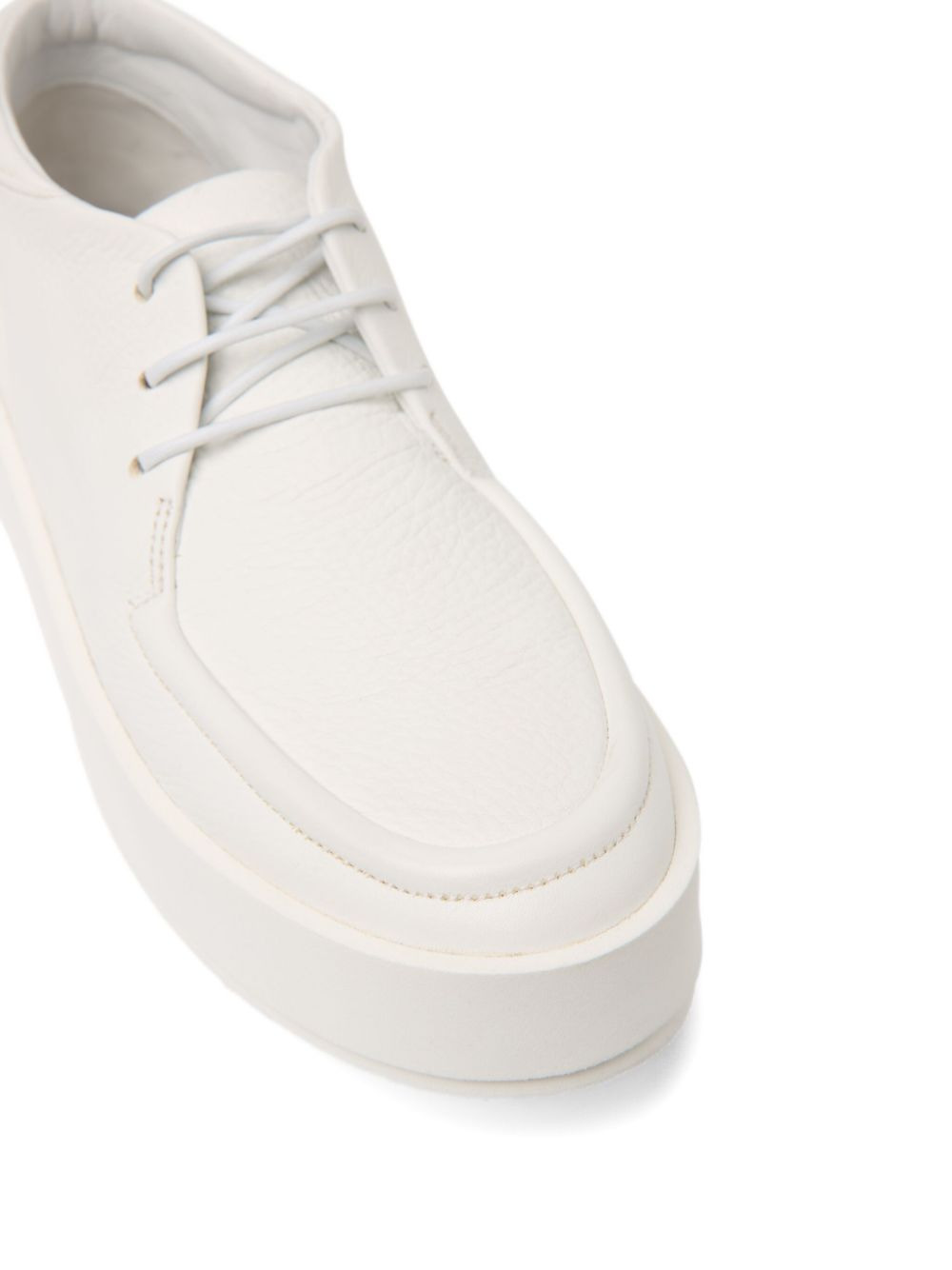 lace-up platform desert boots - 4