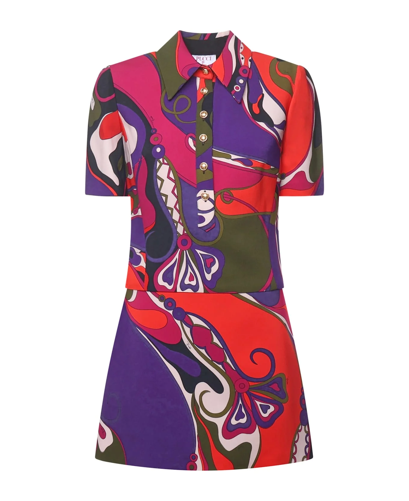 Orchid Print Dress - 1