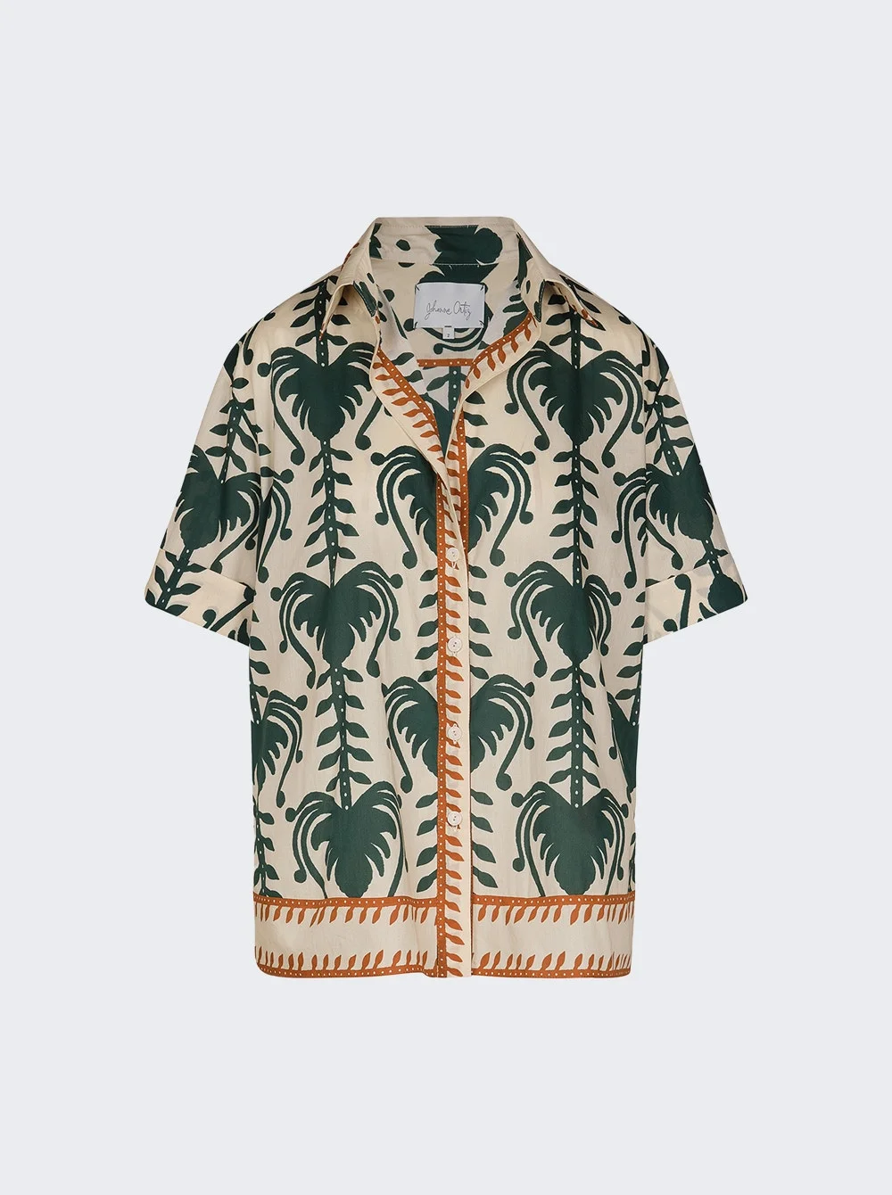 Salty Promises Shirt Ecru And Green - 1