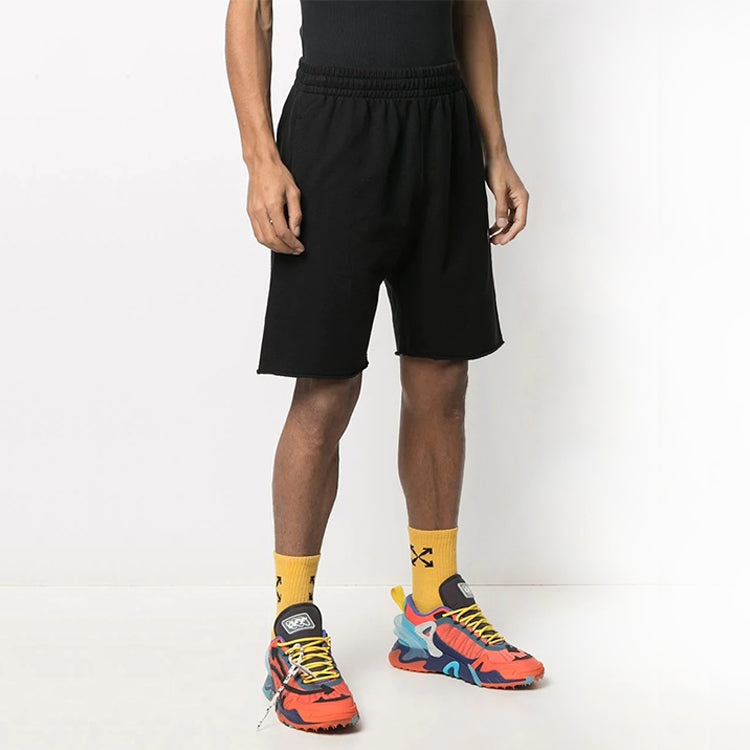 Off-White SS21 Diag Stripe Sweat Shorts Men s Black OMCI006R21FLE0021032 - 5
